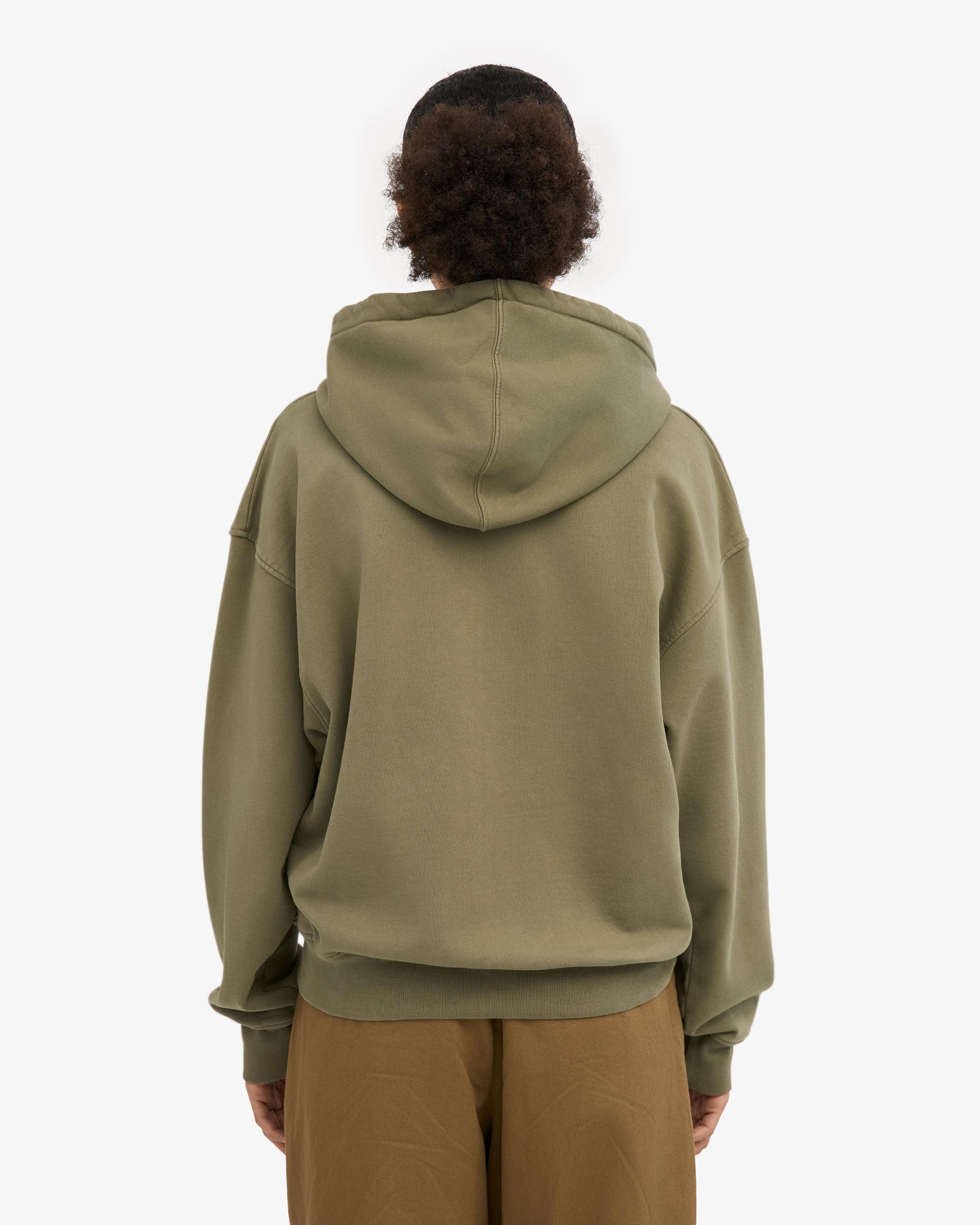 Organic Oversized Zip Hood - Dusty Olive Product Image