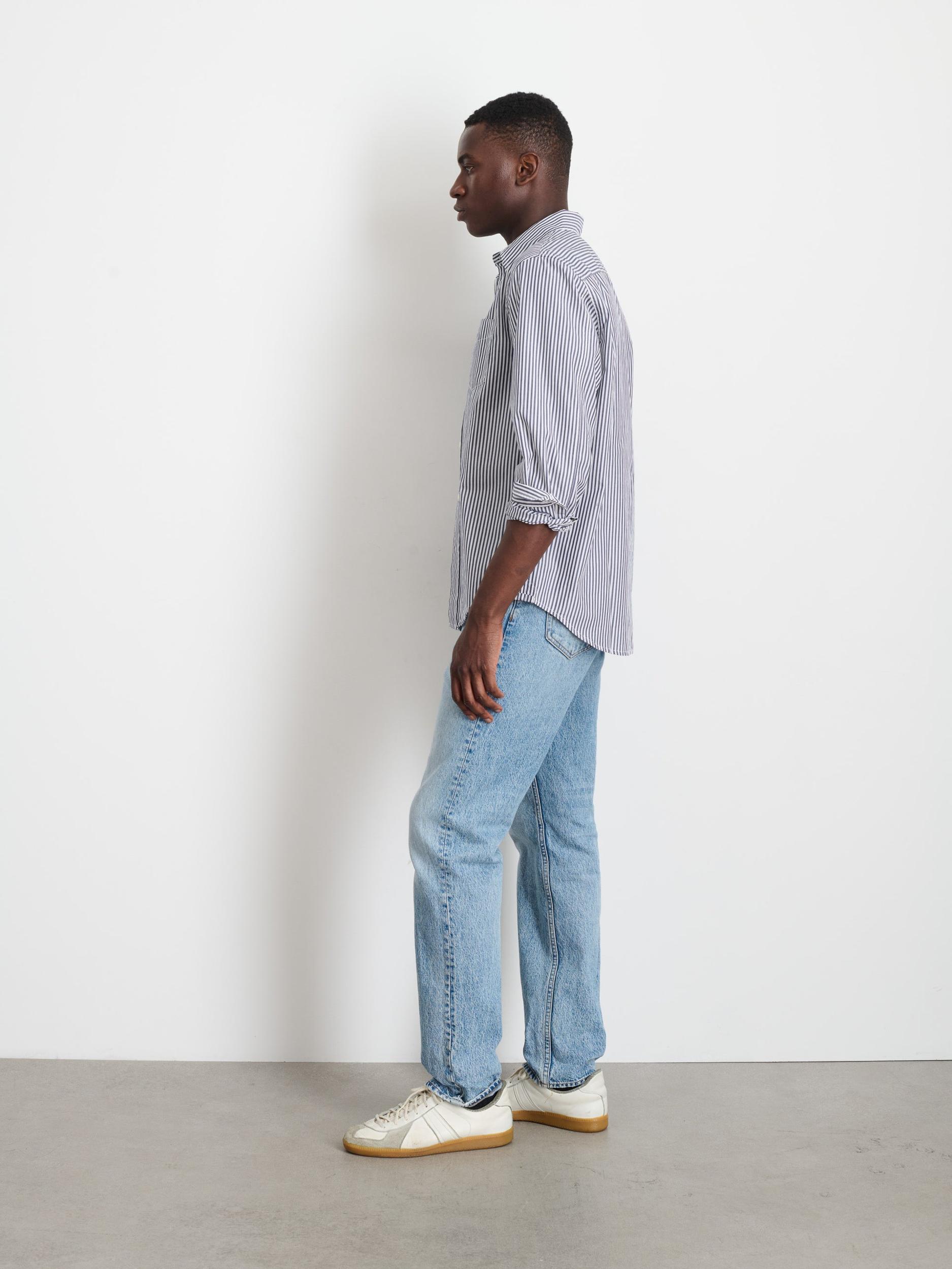 Mill Shirt in Striped Cotton Poplin Product Image