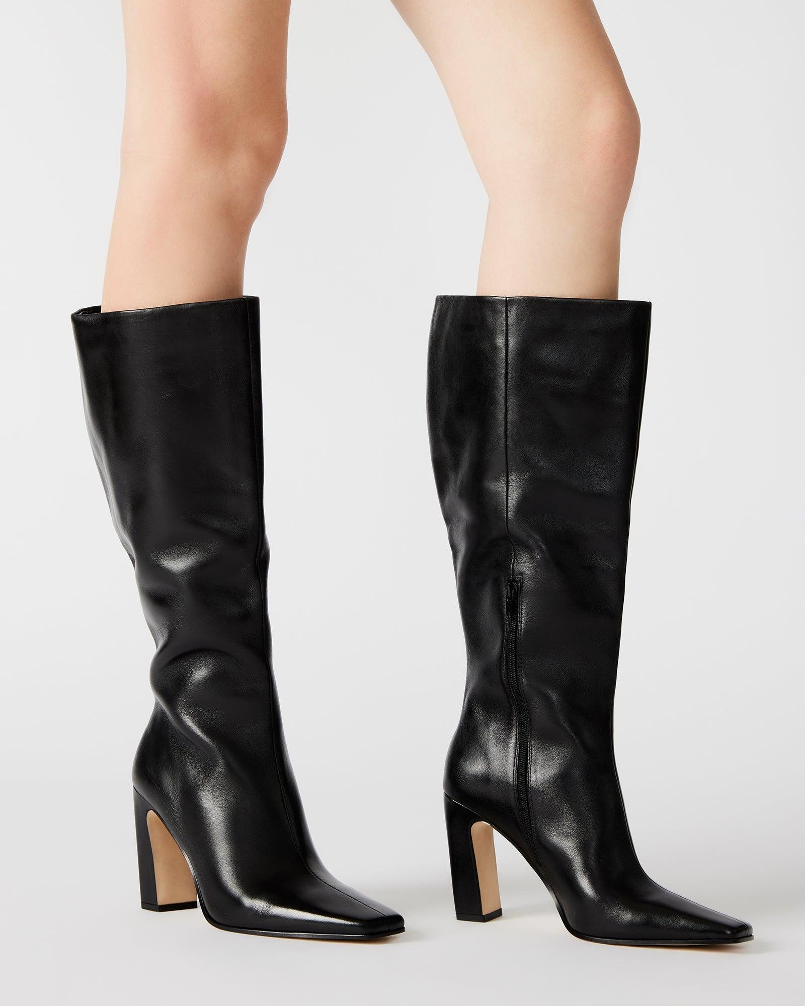 LIZETTE BLACK LEATHER WIDE CALF - SM REBOOTED Female Product Image