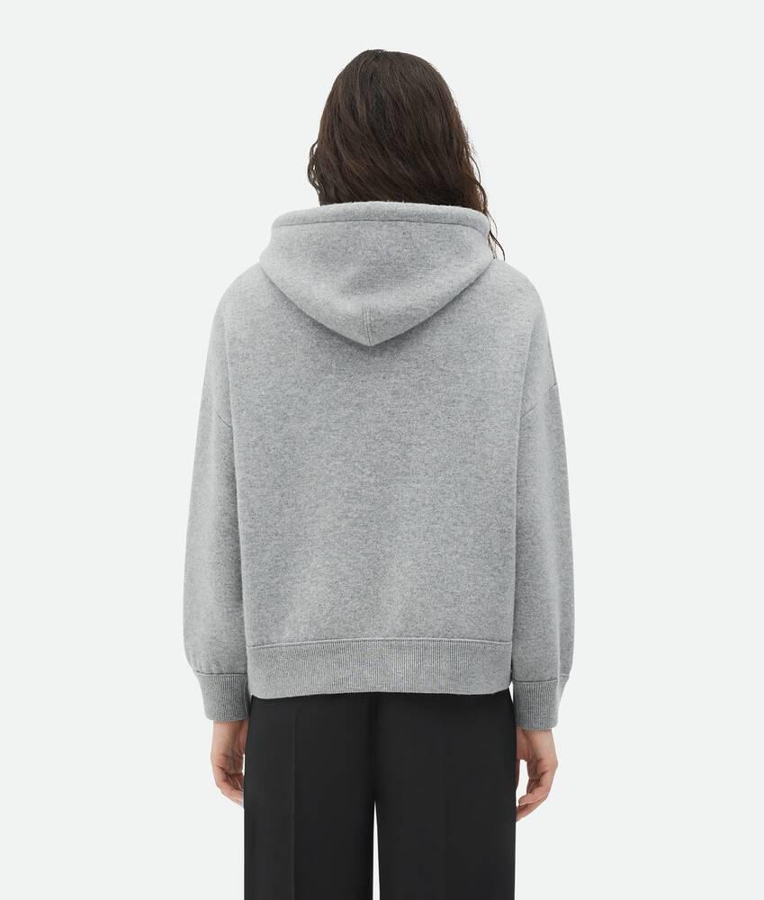 Women's Cashmere Hoodie in Light grey melange Product Image