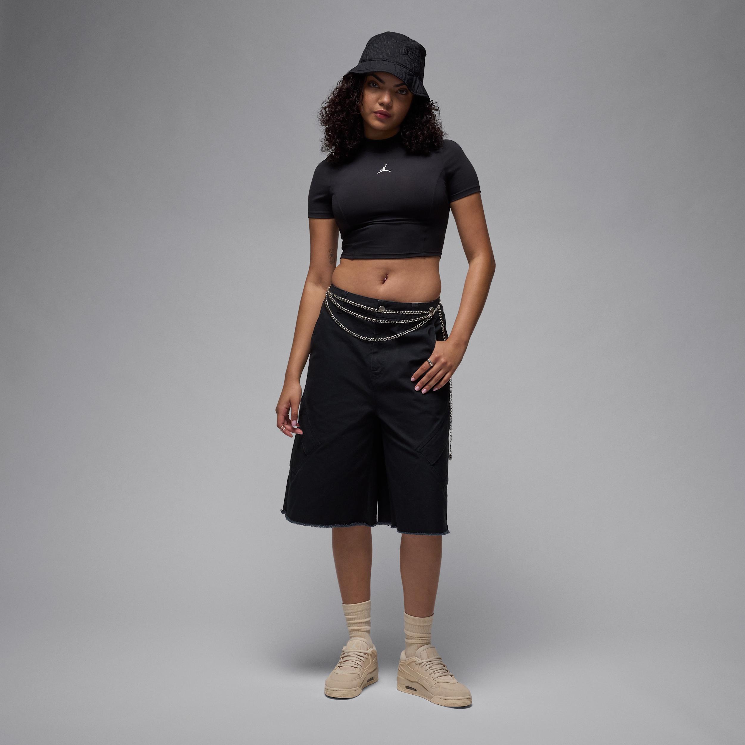 Women's Jordan Short-Sleeve Knit Crop Top Product Image