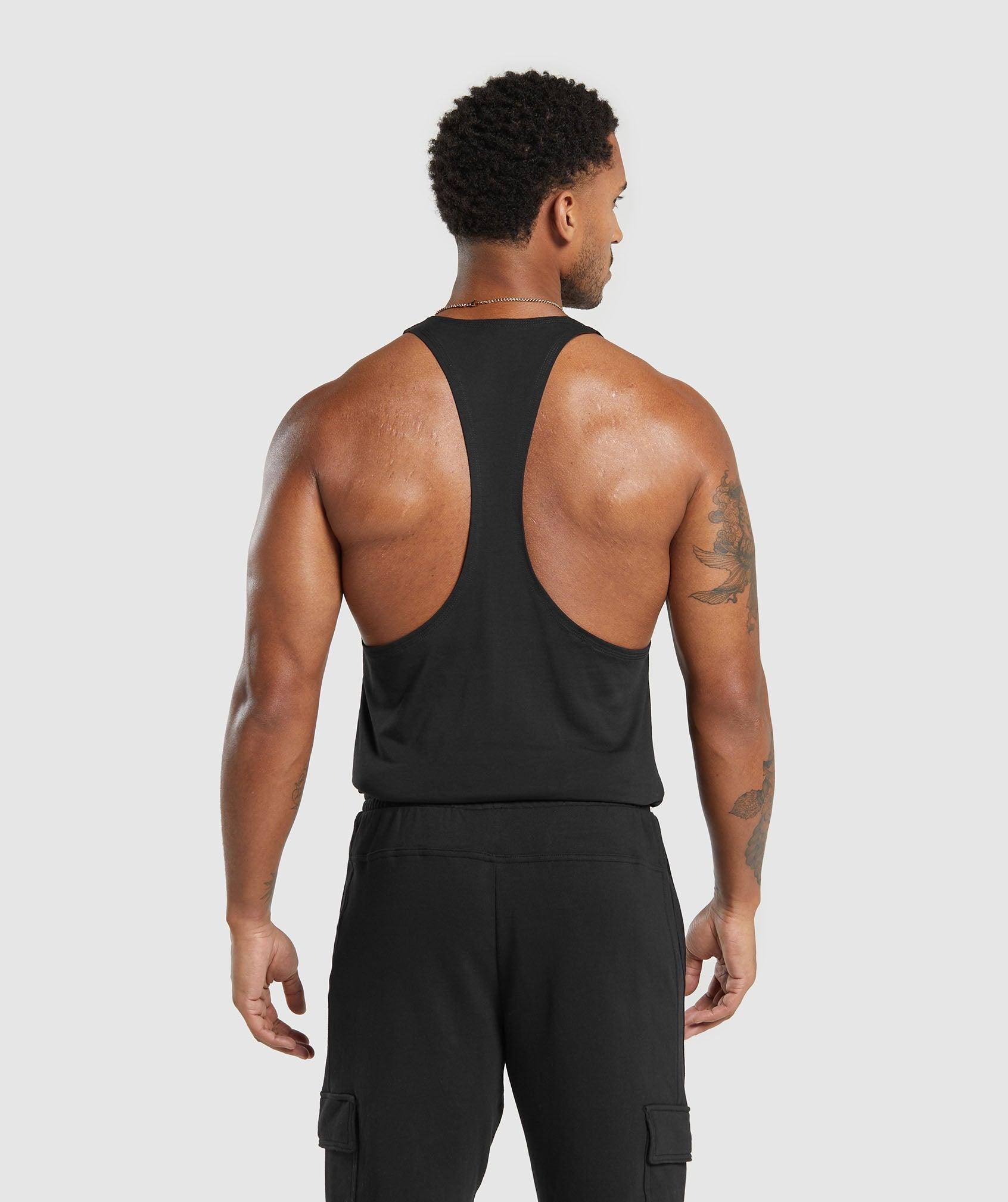 Gymshark Legacy Stringer - Black Male Product Image