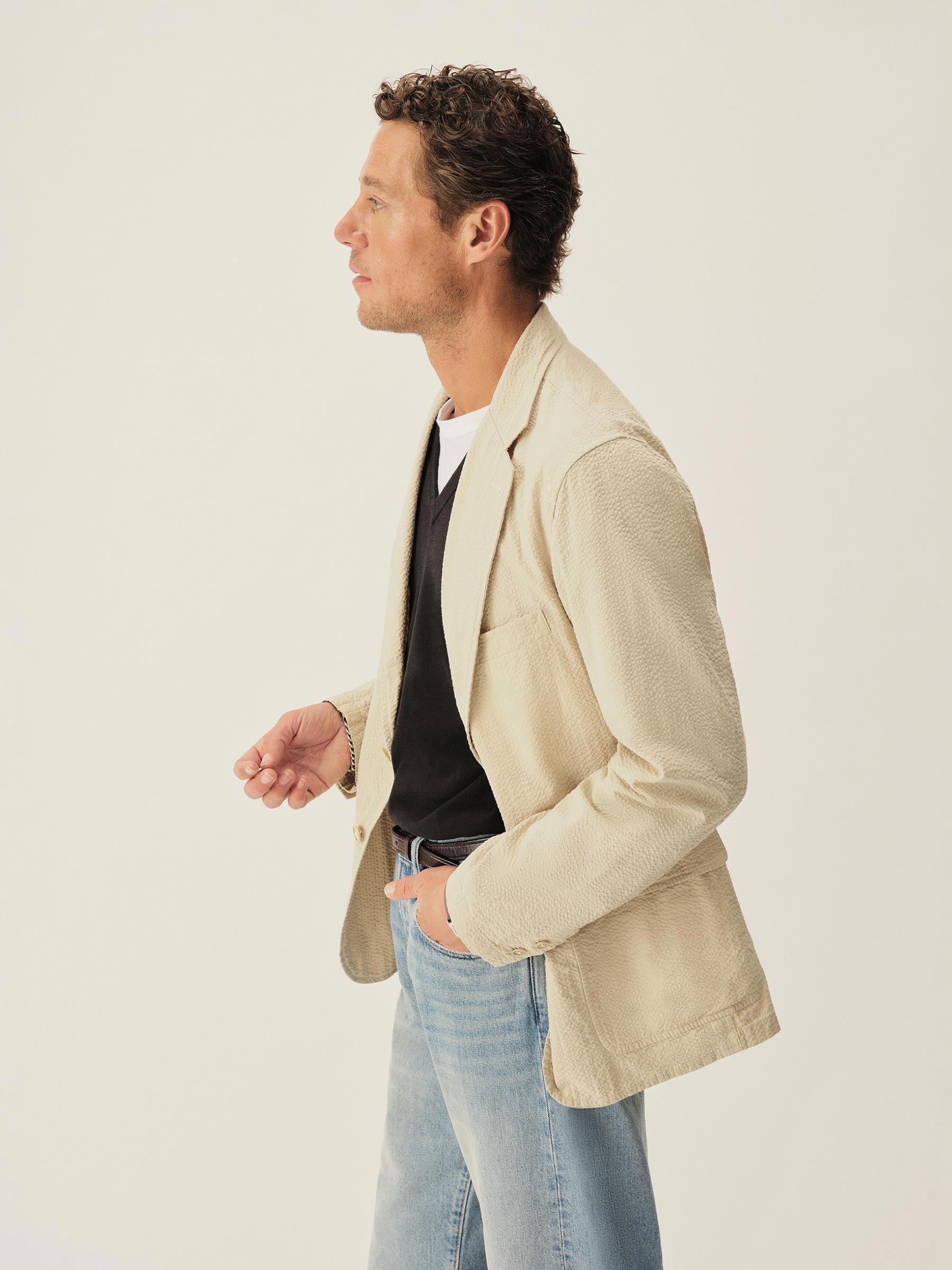 Natural Lightweight Seersucker Carry-On Jacket Product Image