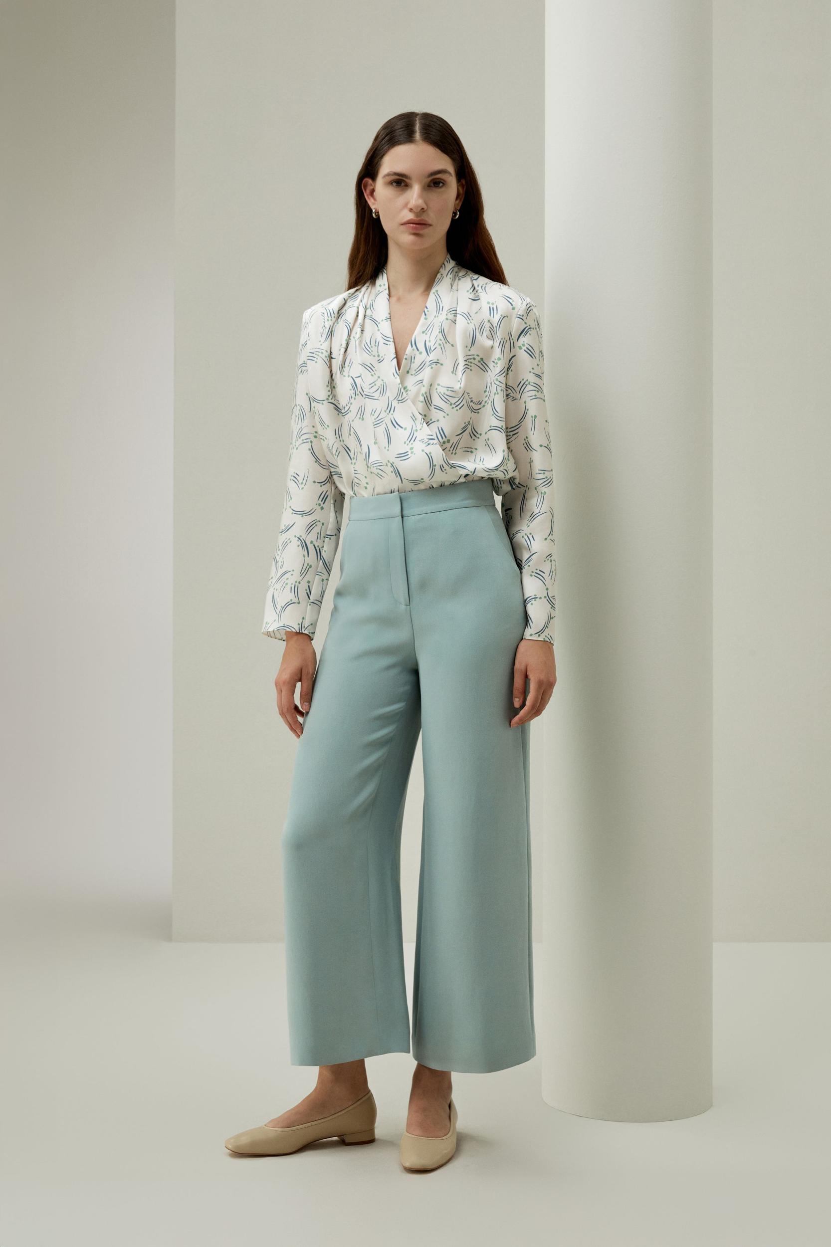 LILYSILK Silk Trousers - Womens - Royal Blue 100% Organic Silk - High-Quality Wide Leg Pants 16 Product Image