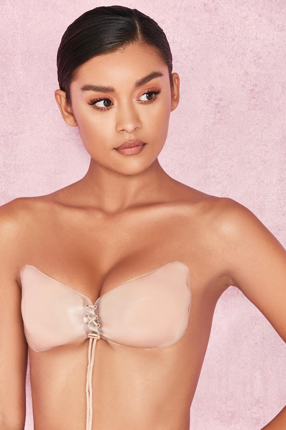  silicon push up invisible bra - beige Product Image