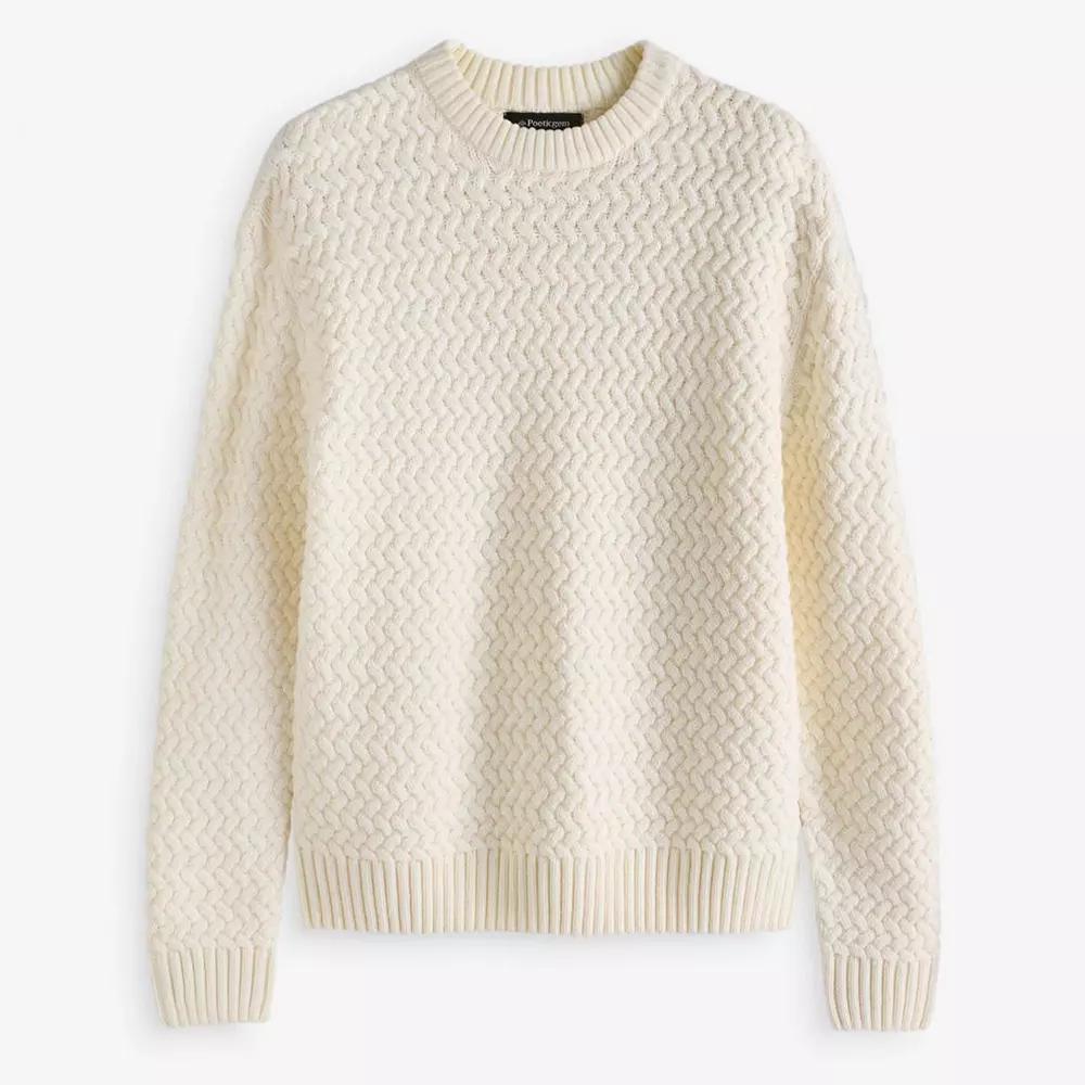 Men's NEXT Textured Crewneck Sweater, Size: XXL, White Product Image