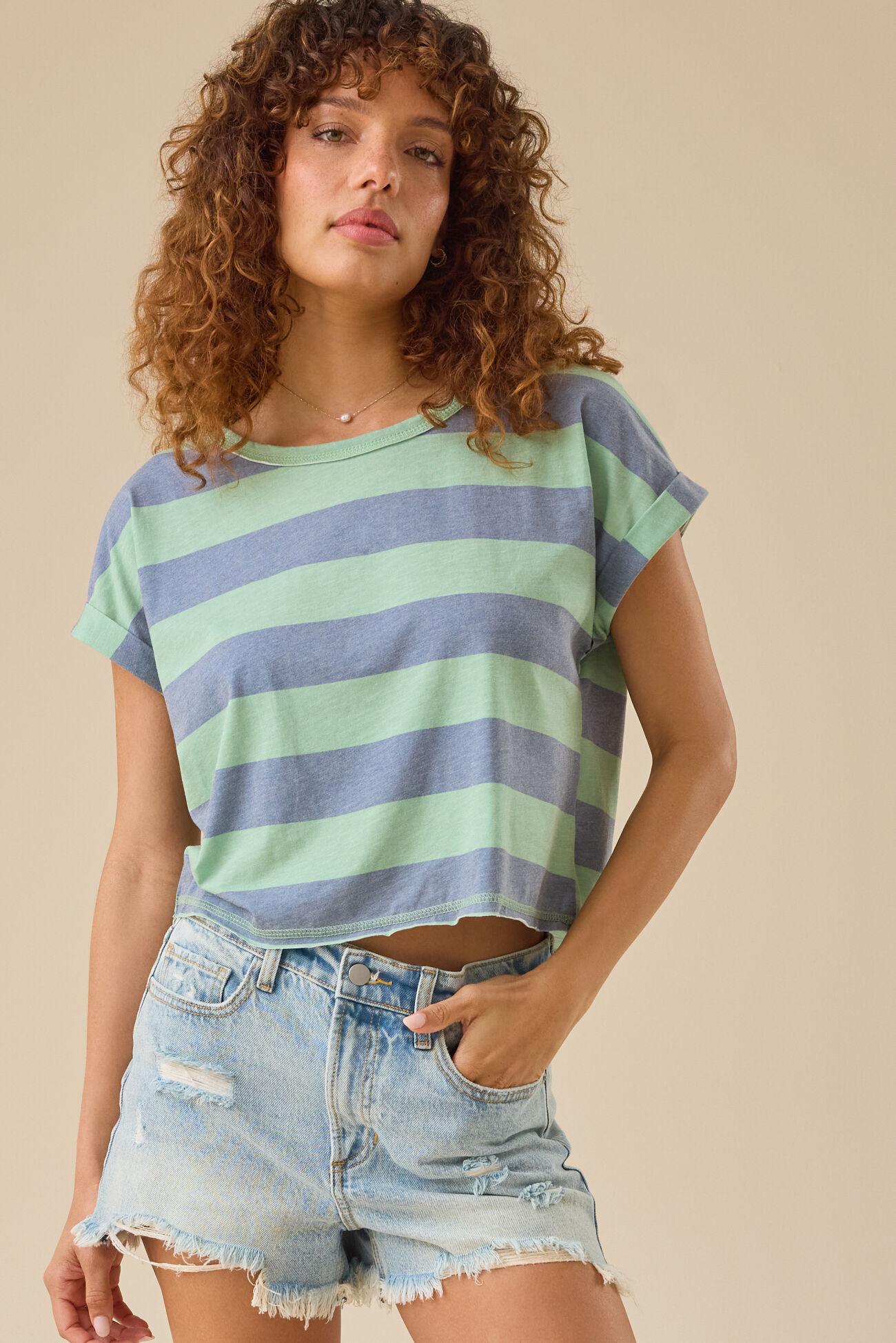 Demi Boxy Stripe Tee Product Image