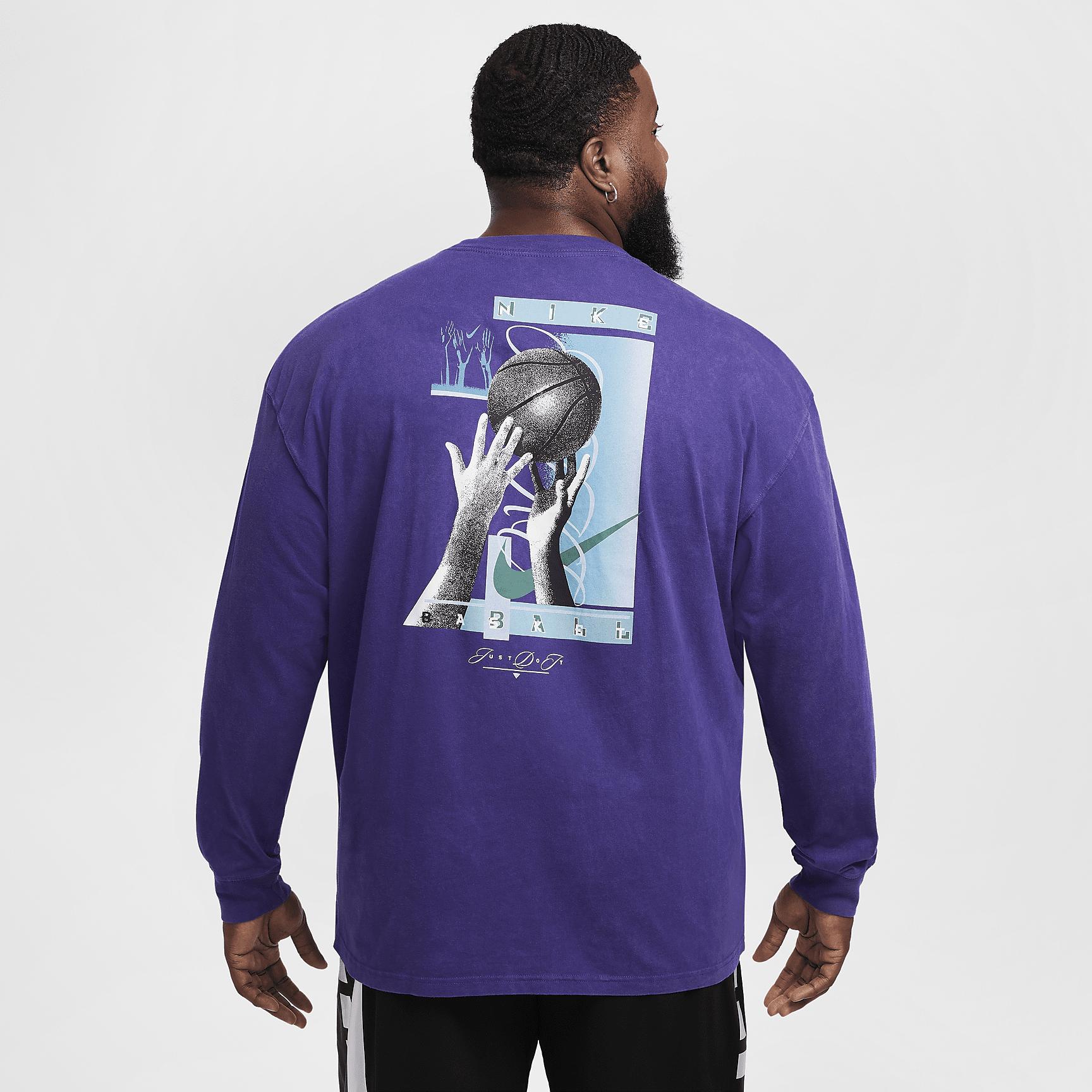 Nike Mens Max90 Long-Sleeve Basketball T-Shirt | HF6195-504 Product Image