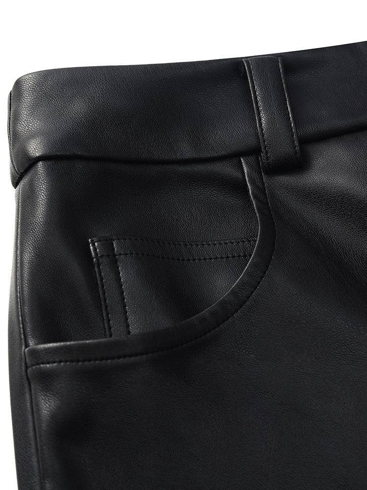 PU Leather Full Length Women Pants Product Image