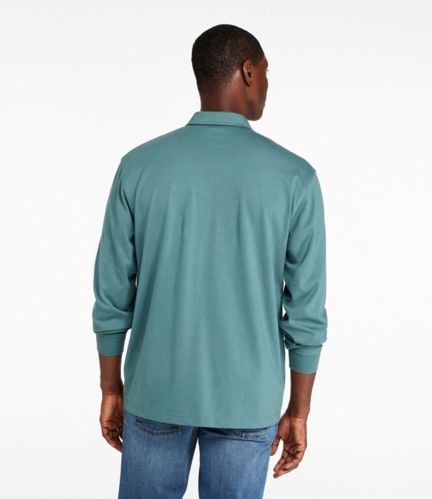 Men's Carefree Unshrinkable Polo, Long-Sleeve, Without Pocket Product Image