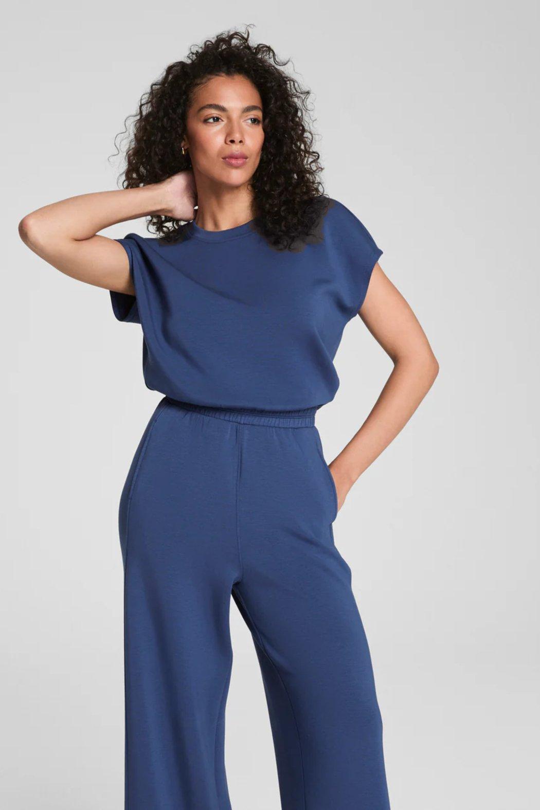 Air Essentials Cap Sleeve Cinched Jumpsuit Product Image
