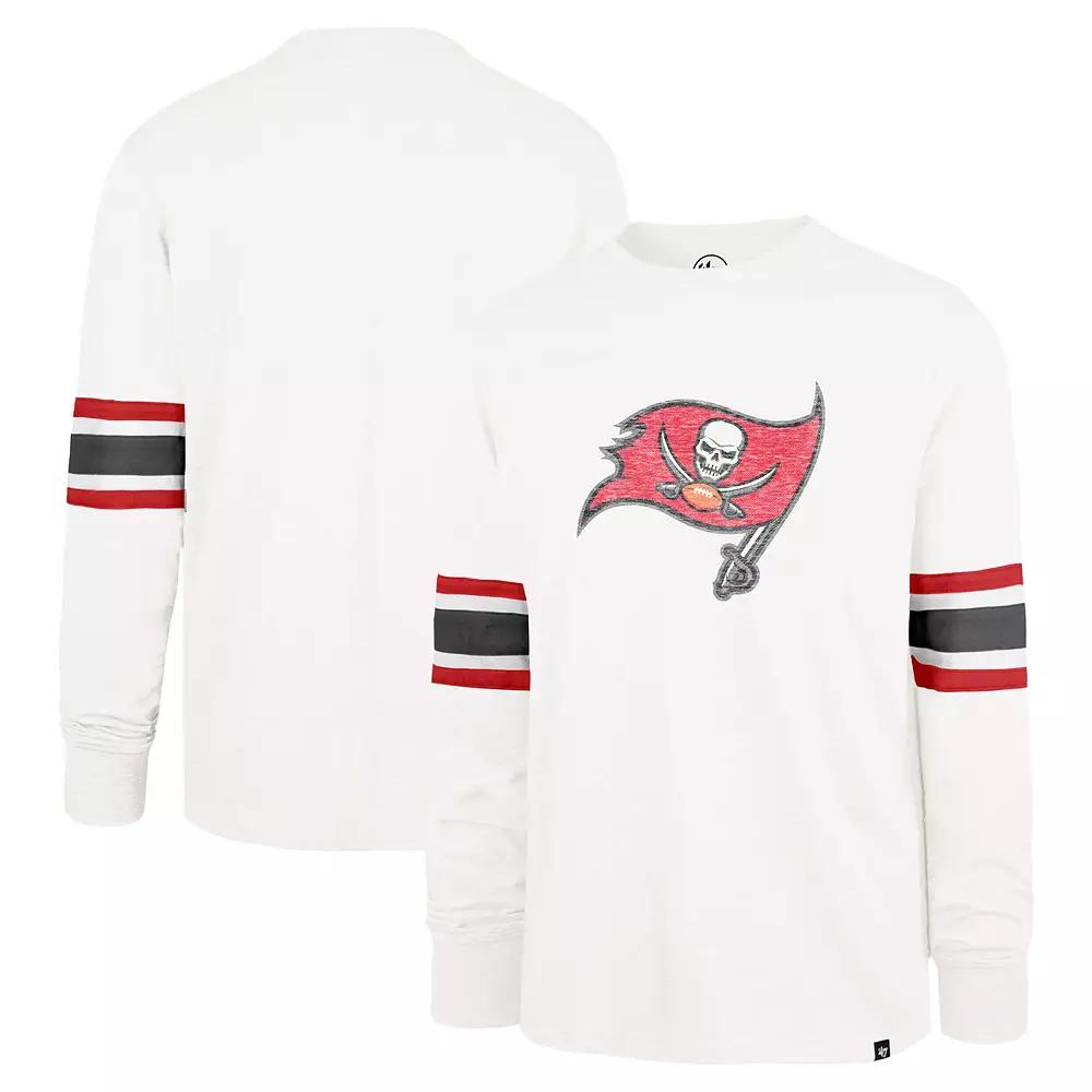 Men's '47 White Tampa Bay Buccaneers Gridiron Premier Brex Long Sleeve T-Shirt,  Product Image