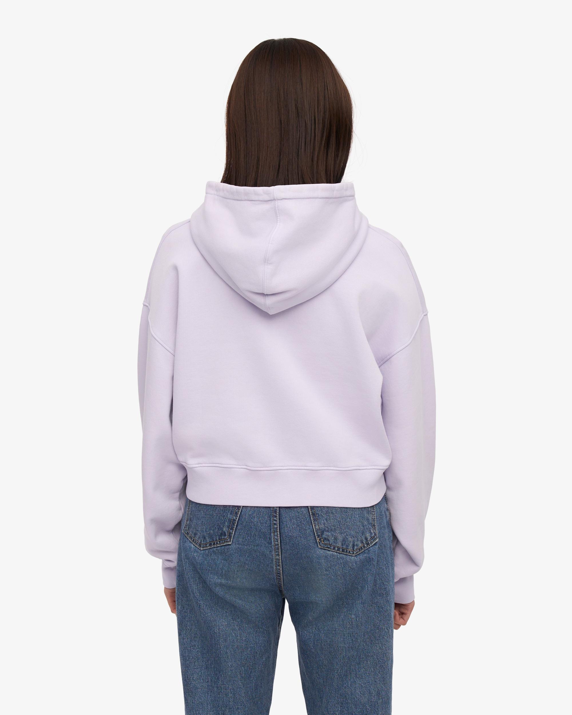 Organic Crop Zip Hood - Soft Lavender Product Image
