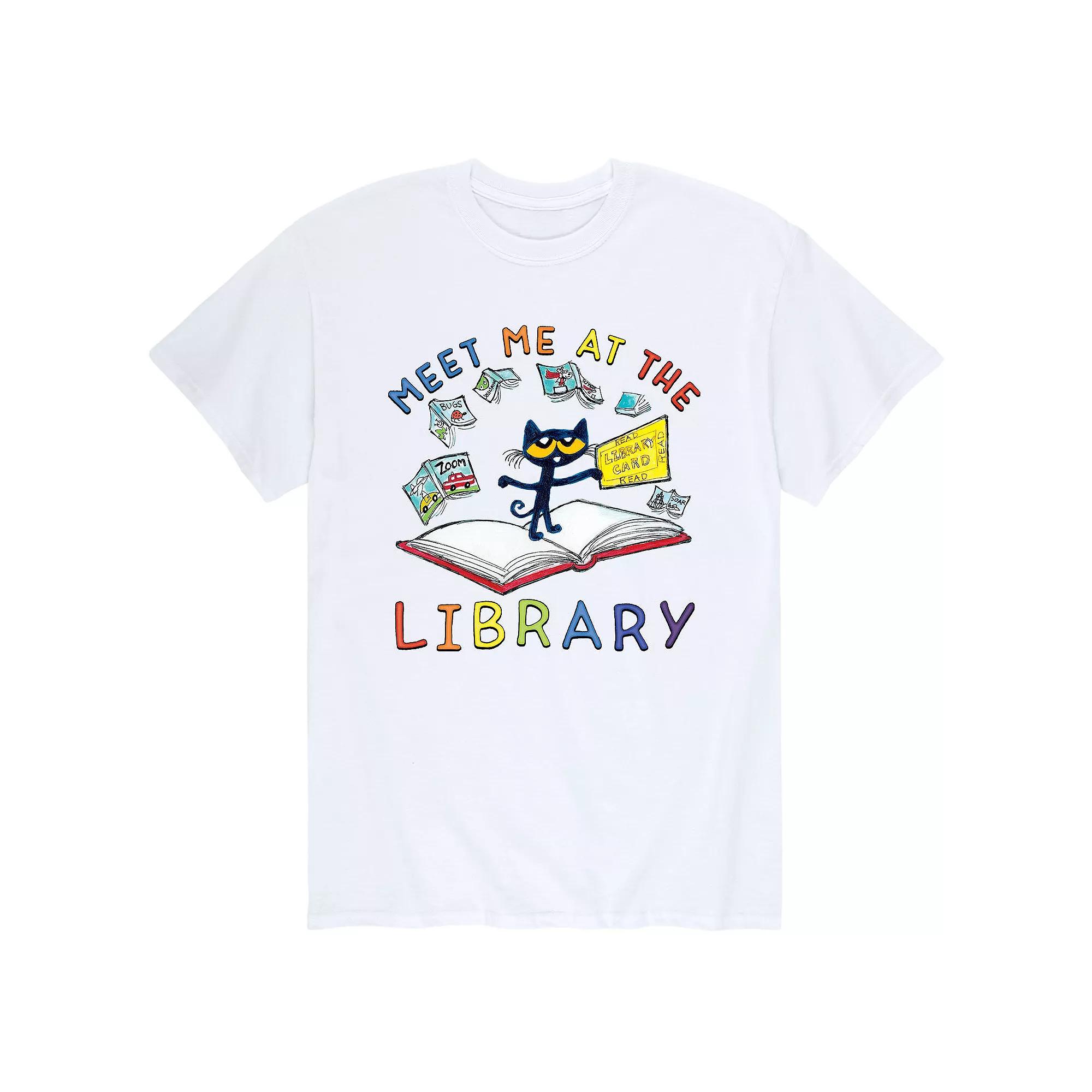 Men's Pete The Cat Meet At Library Tee,  Product Image