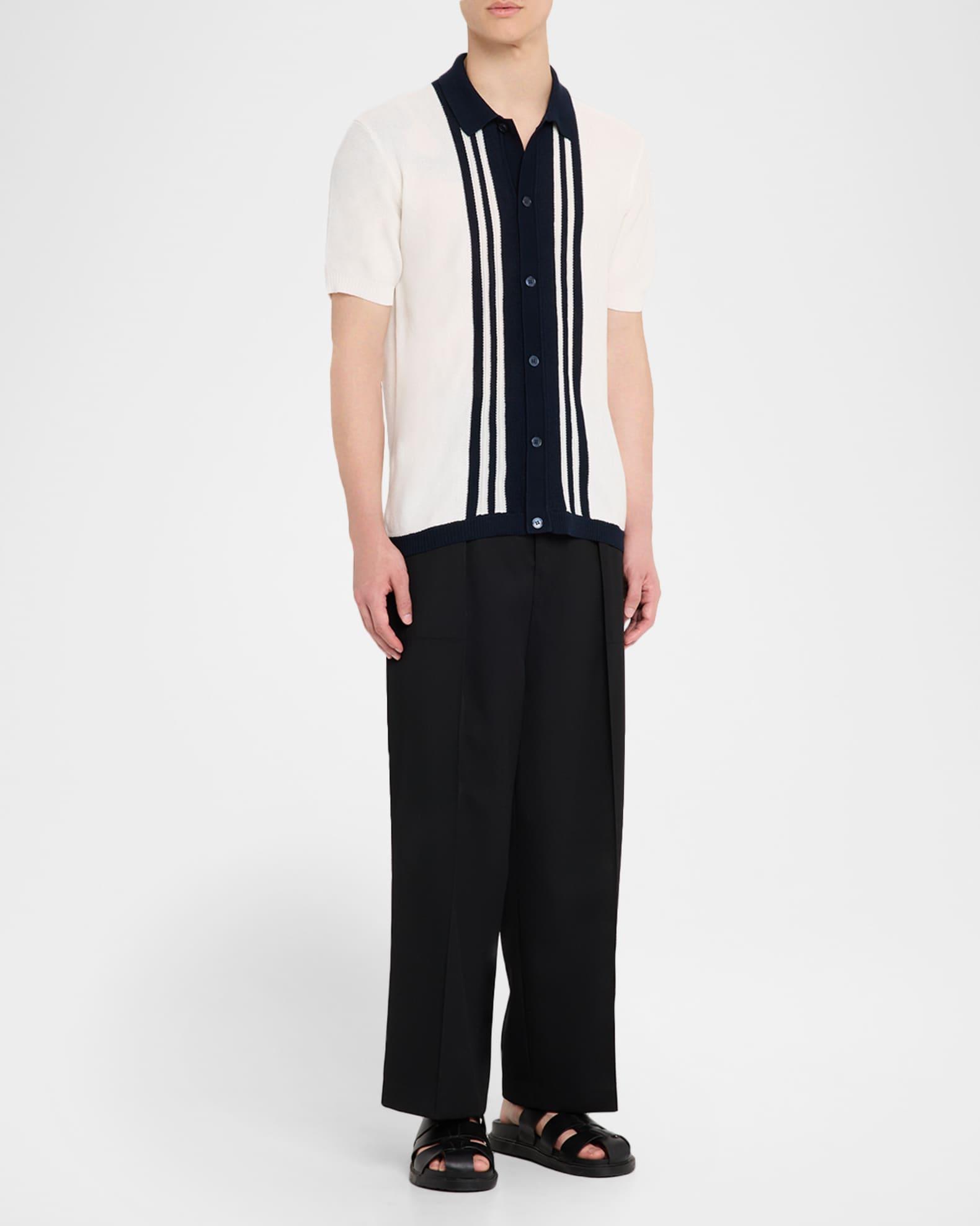 Men's Classic-Fit Pique Knit Short-Sleeve Shirt Product Image