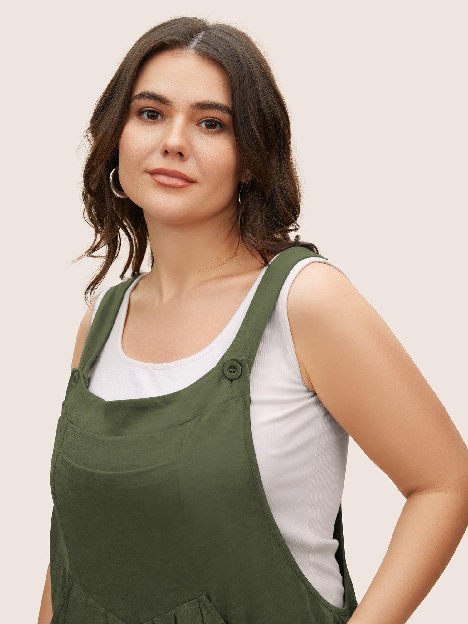 Supersoft Essentials Solid Pleated Pocket Jumpsuit Female Product Image