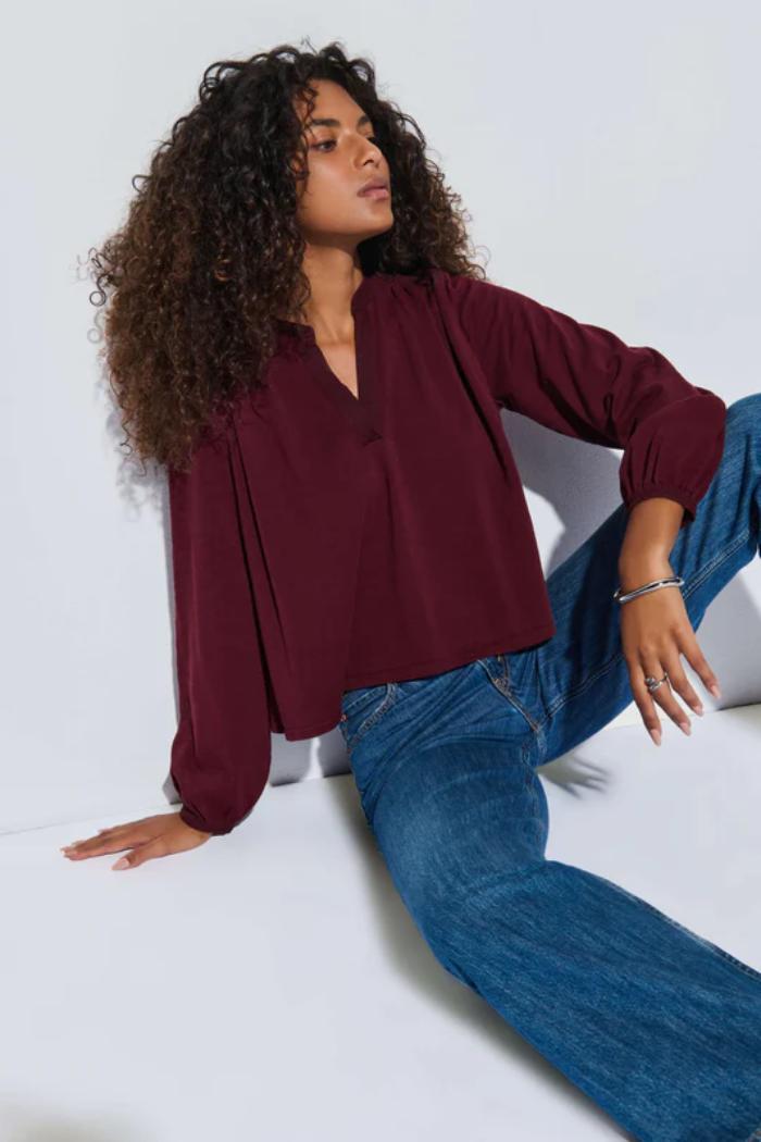 Maya Top- Bordeaux Product Image