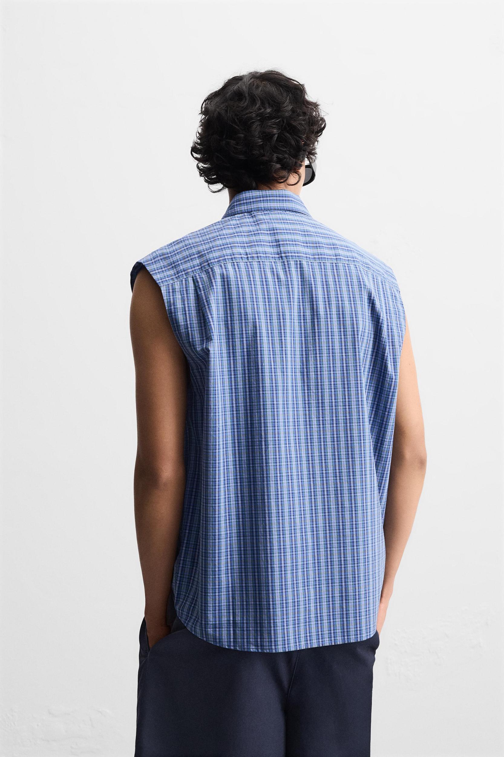 RELAXED FIT CHECKERED SHIRT Product Image