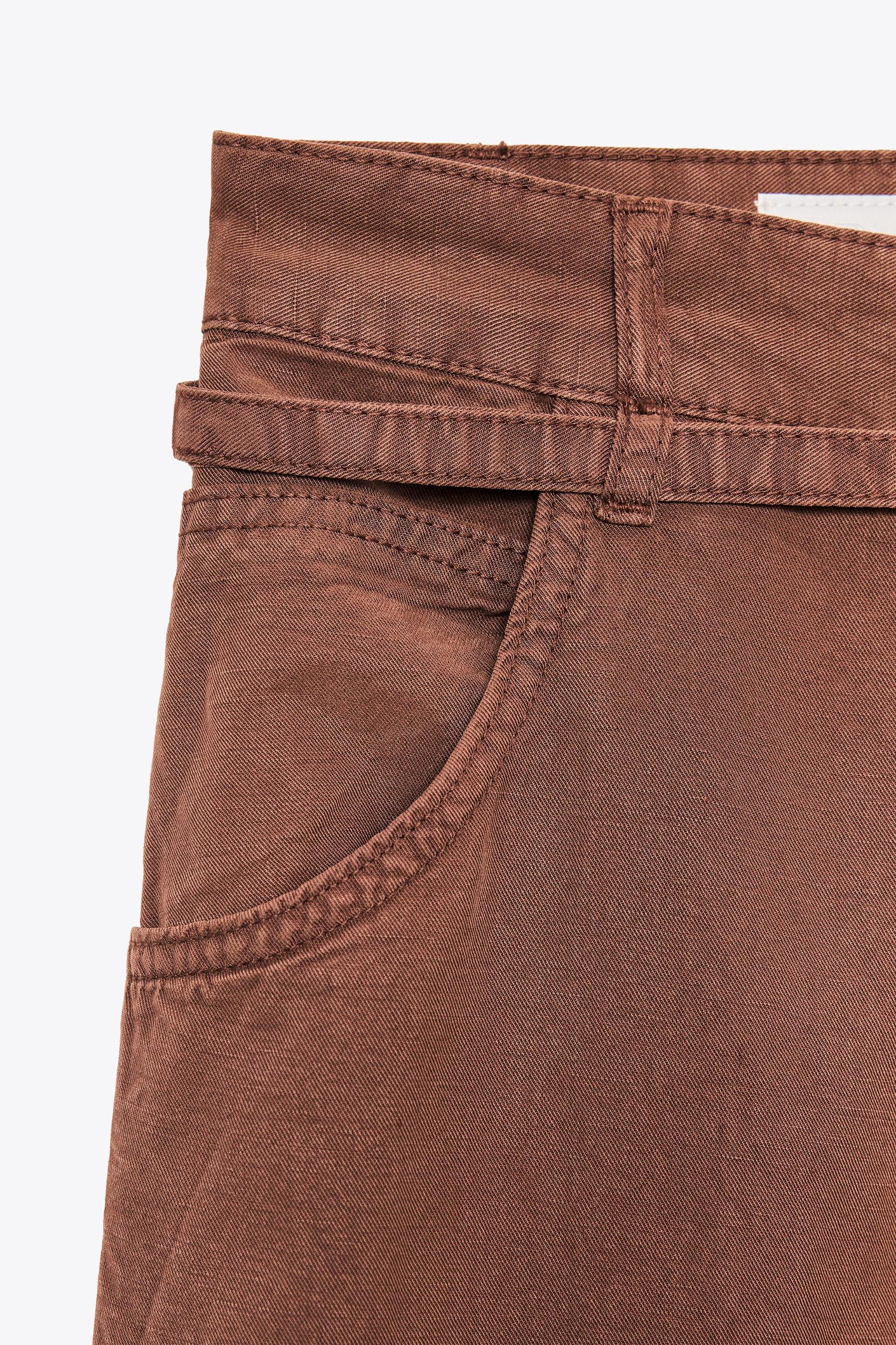 FLOWY BELTED PANTS Product Image