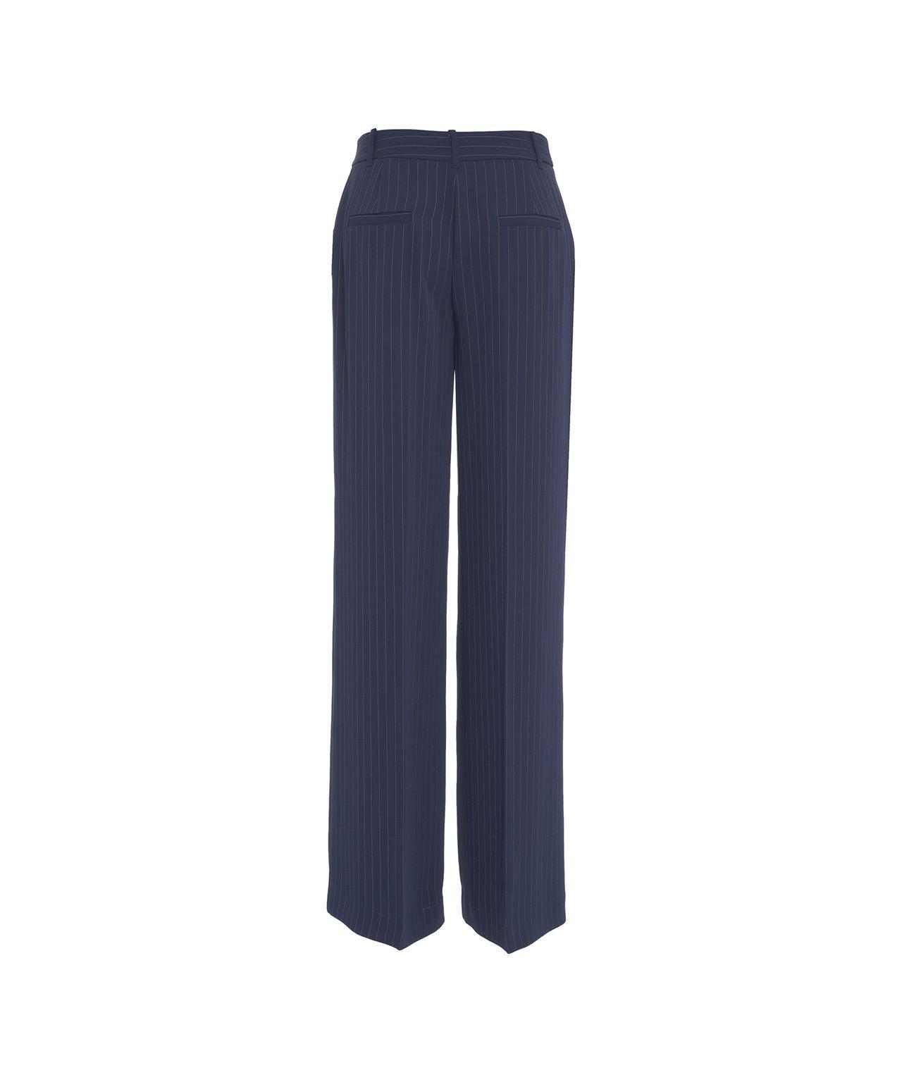 Wide leg pants with pinstripes Product Image