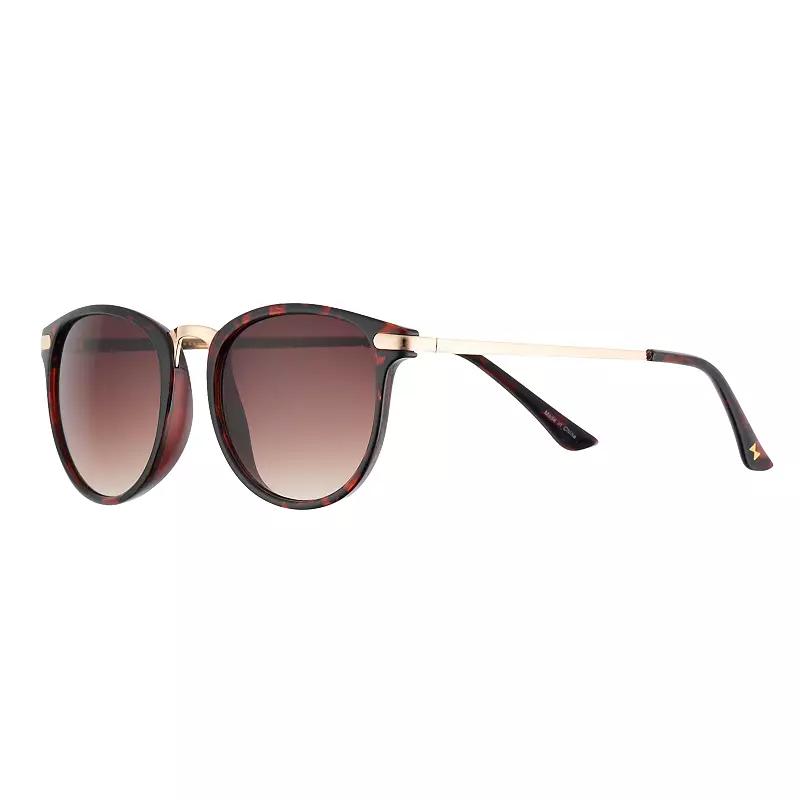 Women's LC Lauren Conrad Round Sunglasses, Black Rose Product Image
