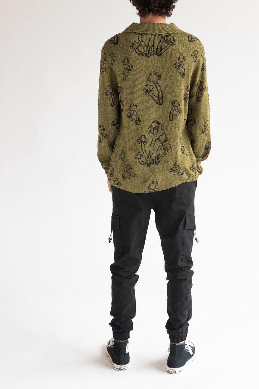 Black Twill Cargo Joggers Product Image