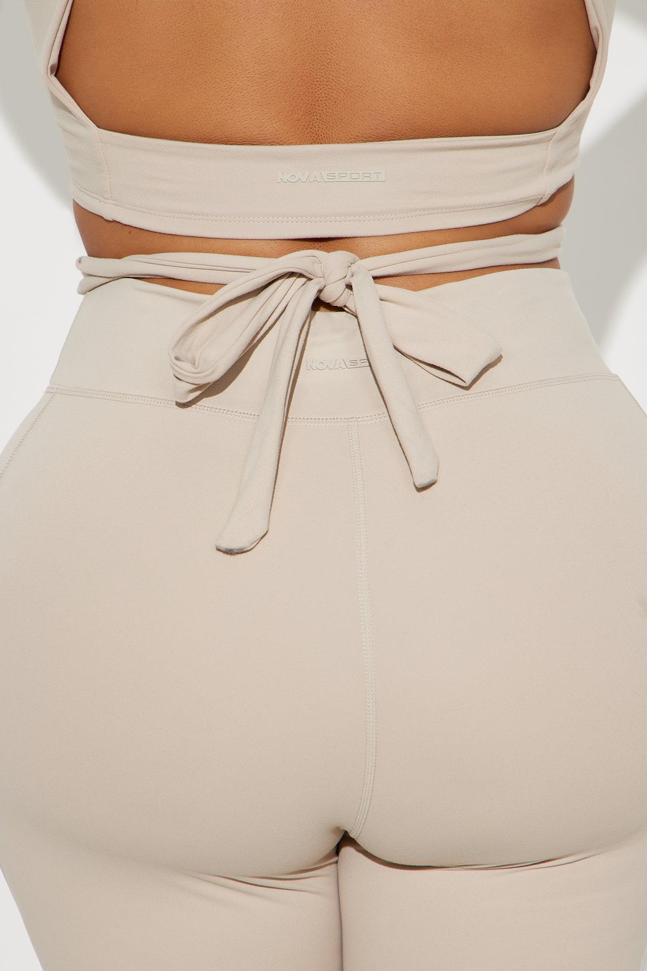 Lean Into It Super Soft Active Top - Light Taupe Product Image