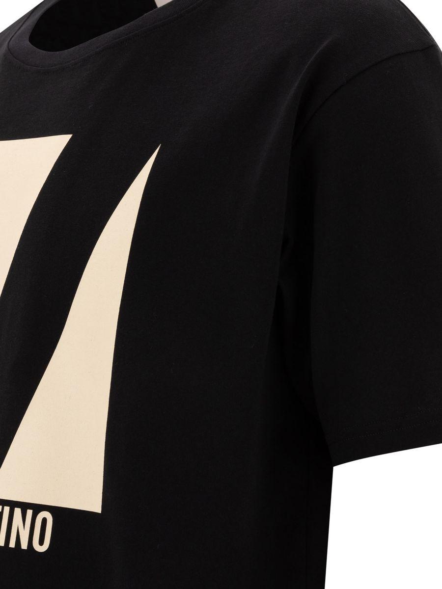 VALENTINO Crew Neck Short Sleeves T-shirts In Black Product Image