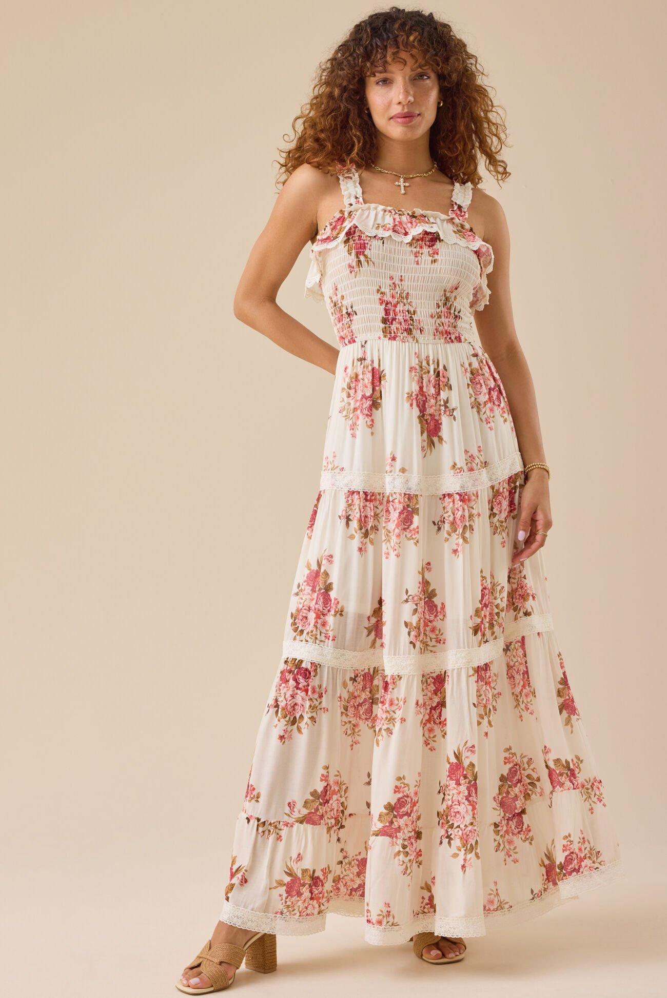 Edie Floral Maxi Dress Product Image