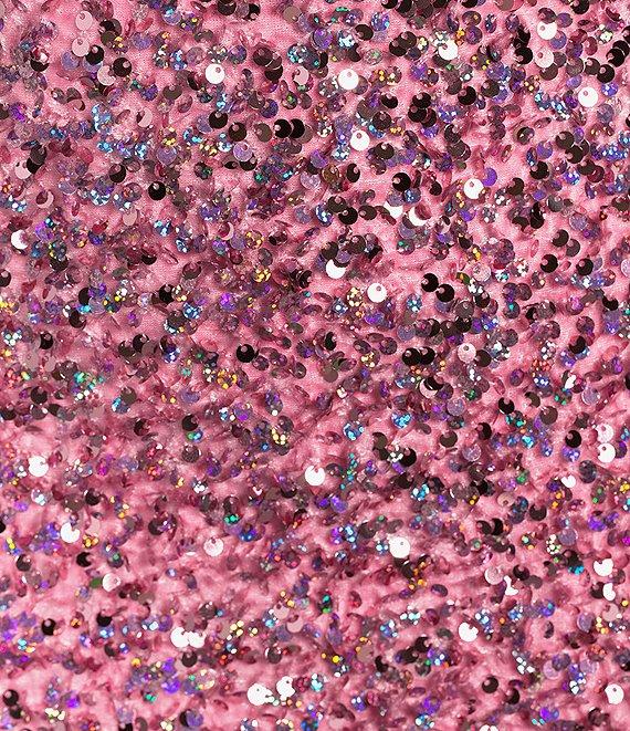 B. Darlin Spaghetti Strap Scoop Neck Velvet Sequins Bodycon Dress Product Image