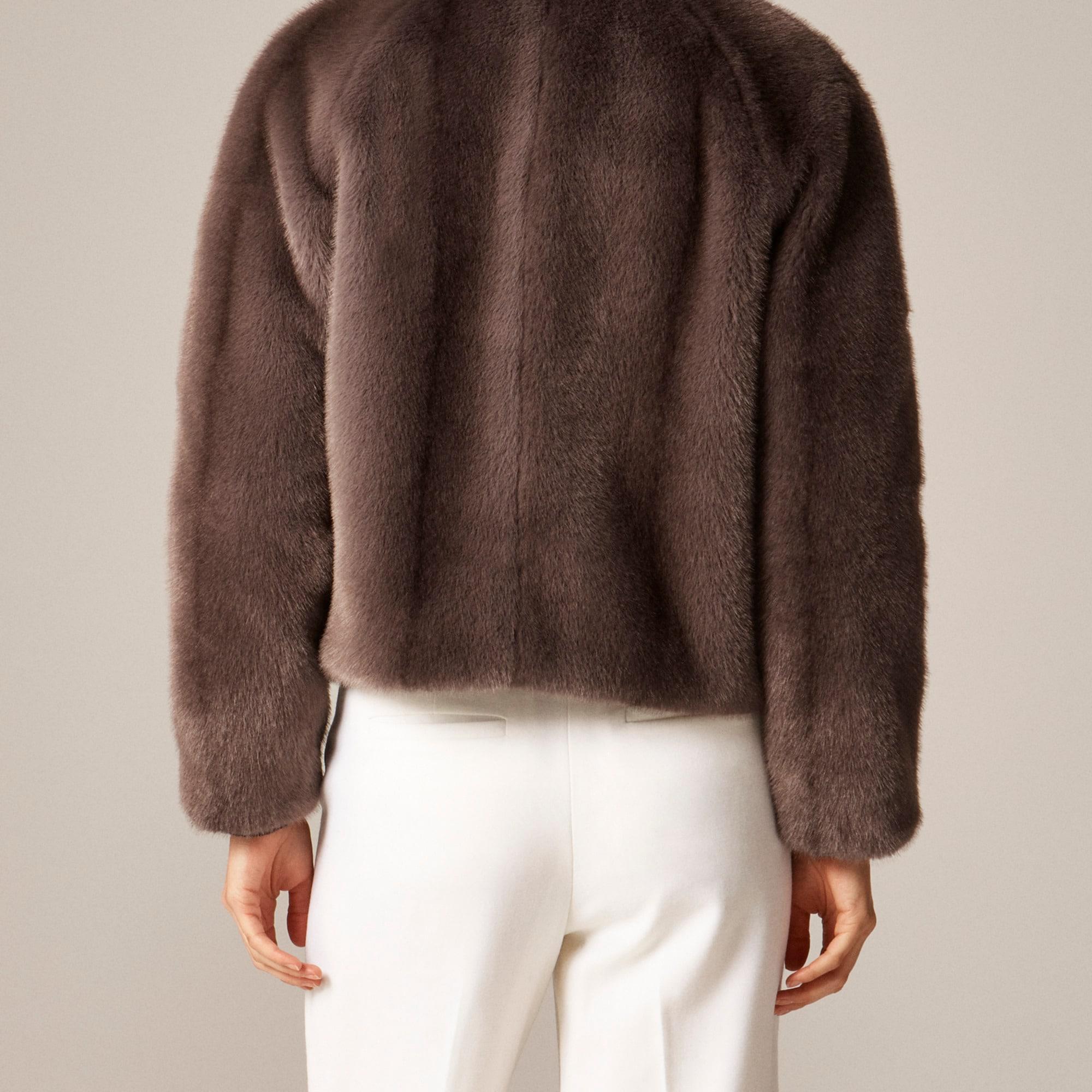 Zip-up jacket in faux fur Product Image