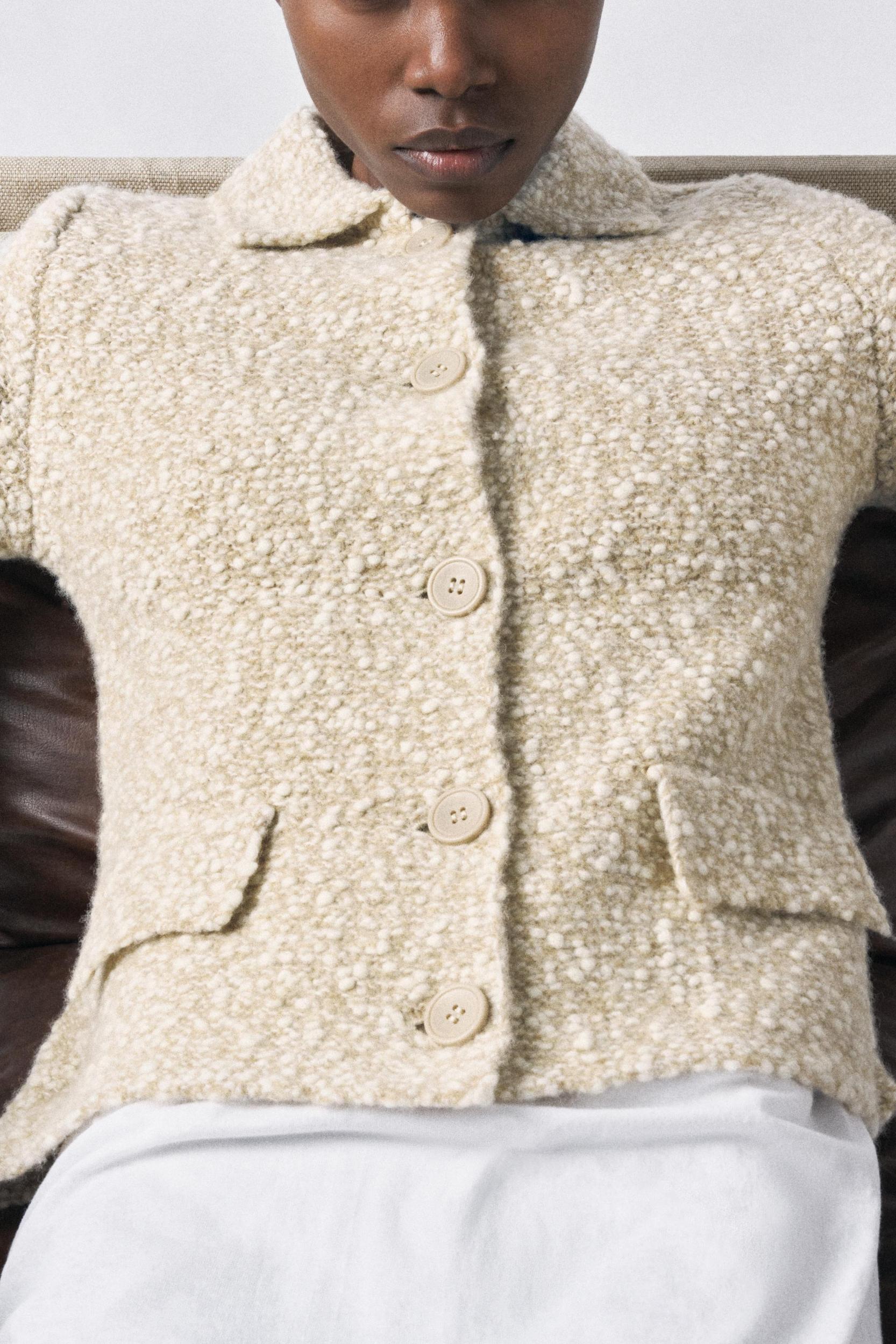 WOOL BLEND KNIT CARDIGAN Product Image