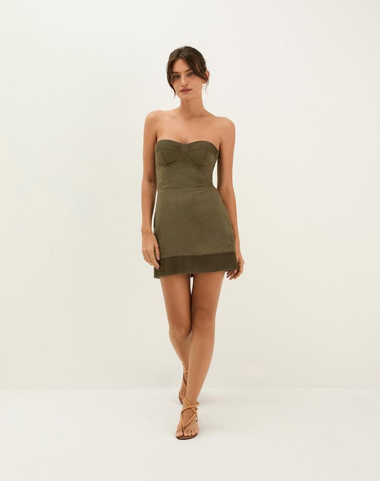 Mallorca Short Dress - Evergreen Product Image