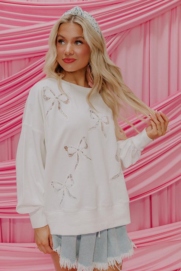 Cute Energy Embroidered Sweatshirt Product Image