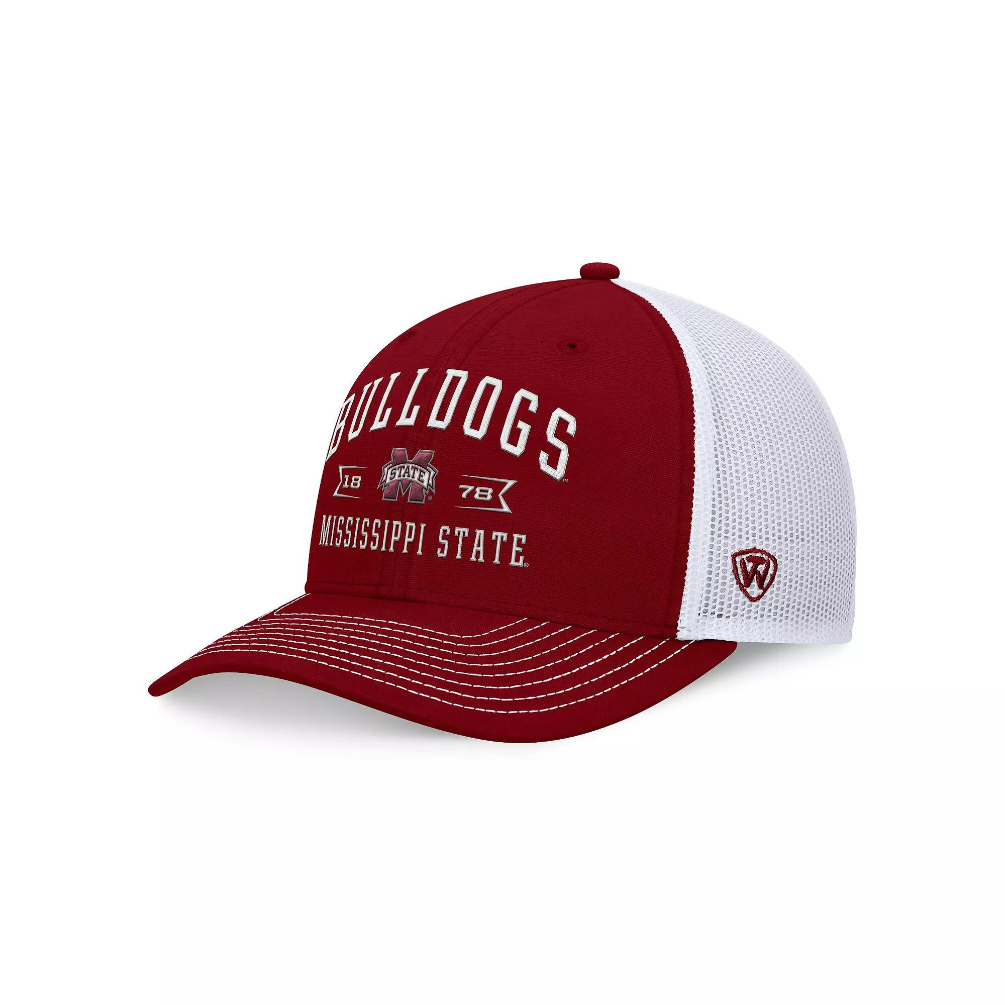 Men's Top of the World Maroon Mississippi State Bulldogs Carson Trucker Adjustable Hat, Mst Red Product Image