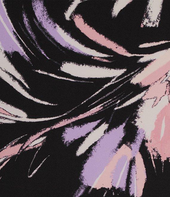 Kasper Shirred Round Neck 3/4 Sleeve Knit Top Product Image