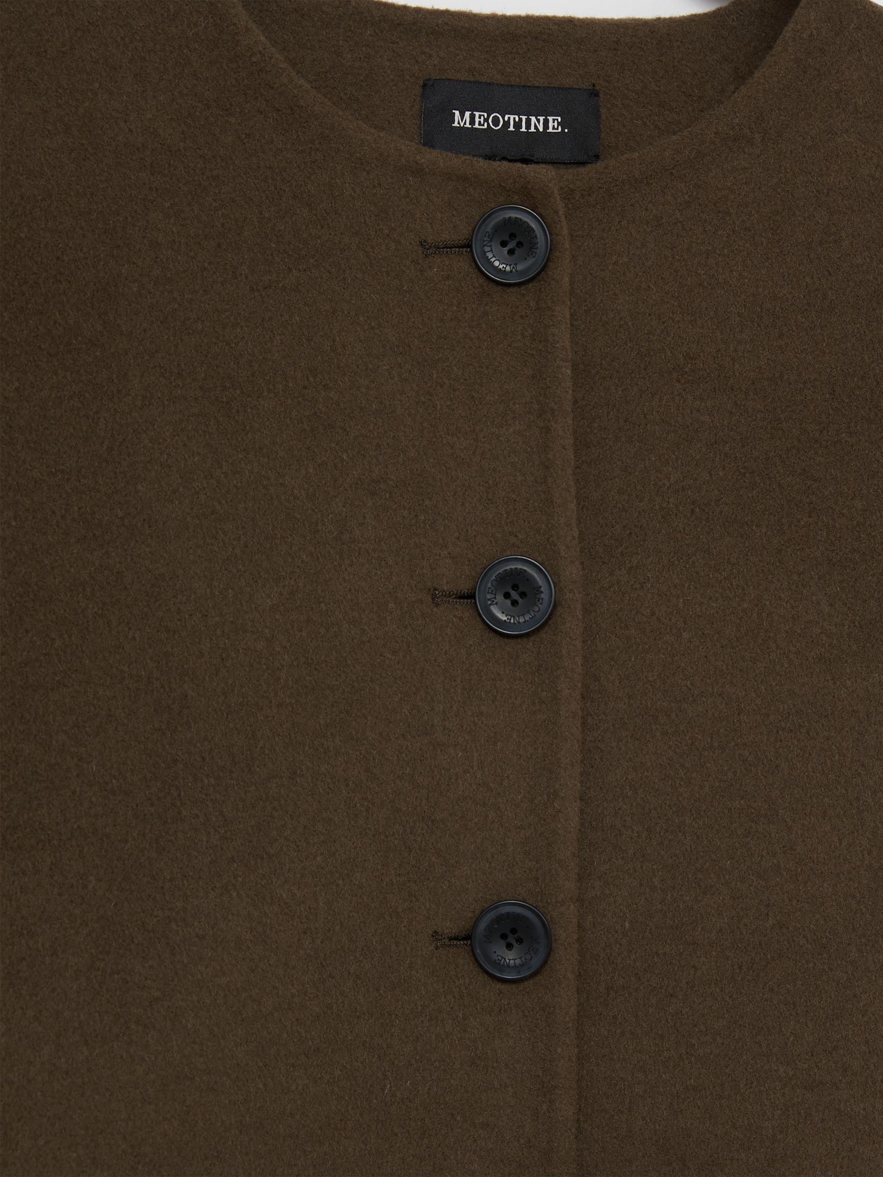 Meotine Wool-Blend Cropped Jacket in Brown Product Image