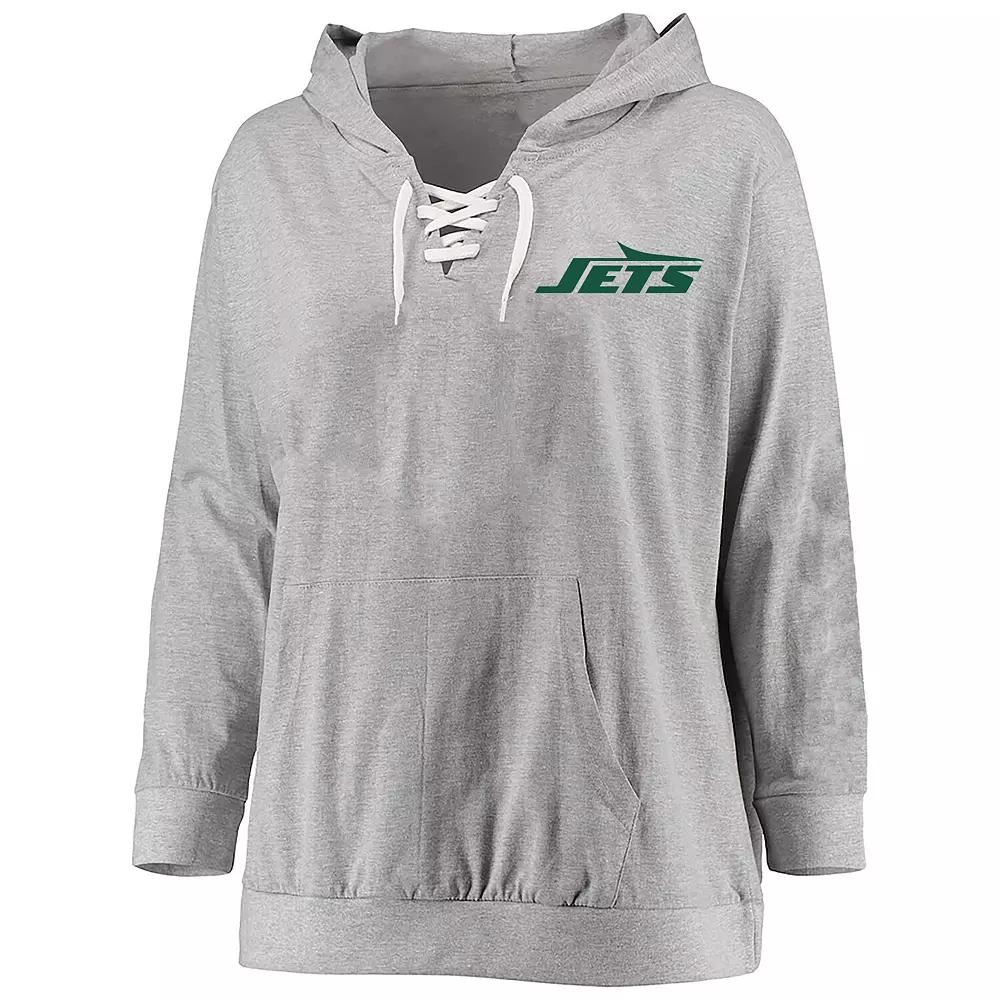 Women's Fanatics Heather Gray New York Jets Plus  Product Image