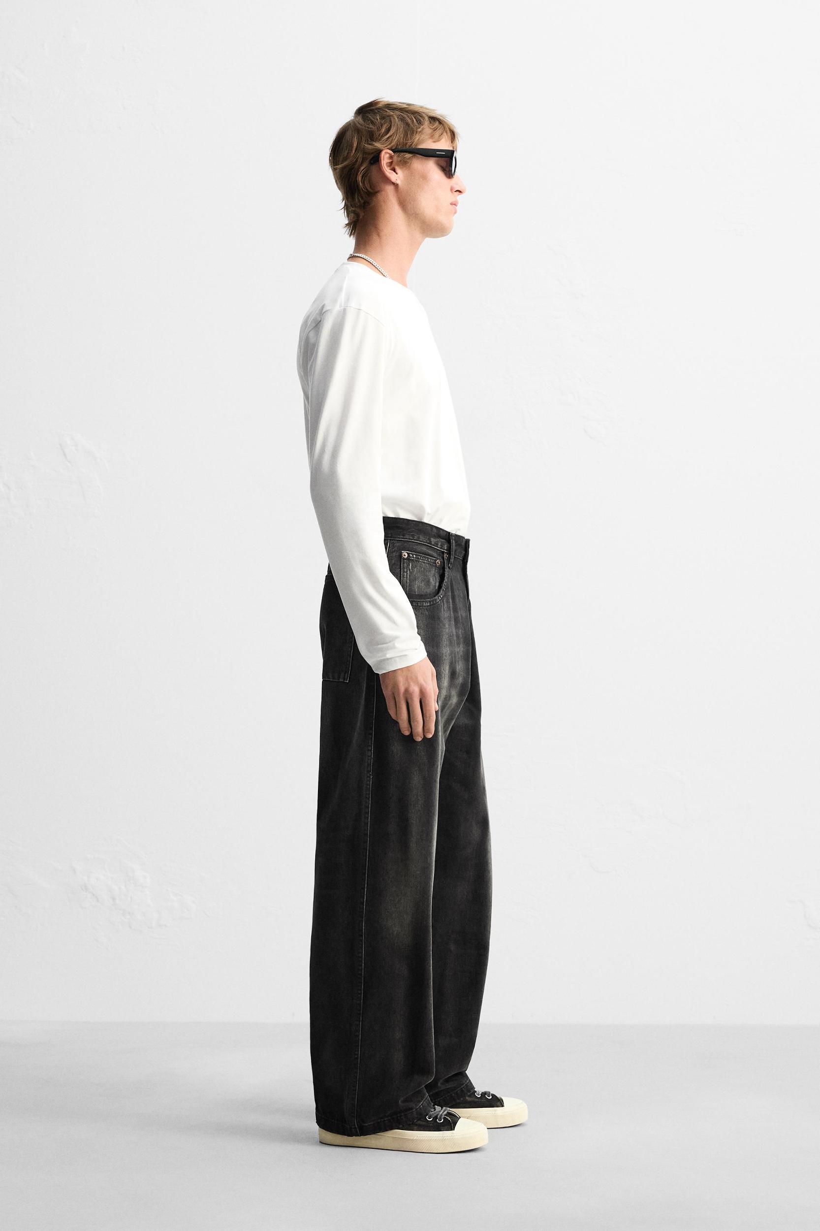 BAGGY FIT JEANS WITH SEAMS Product Image