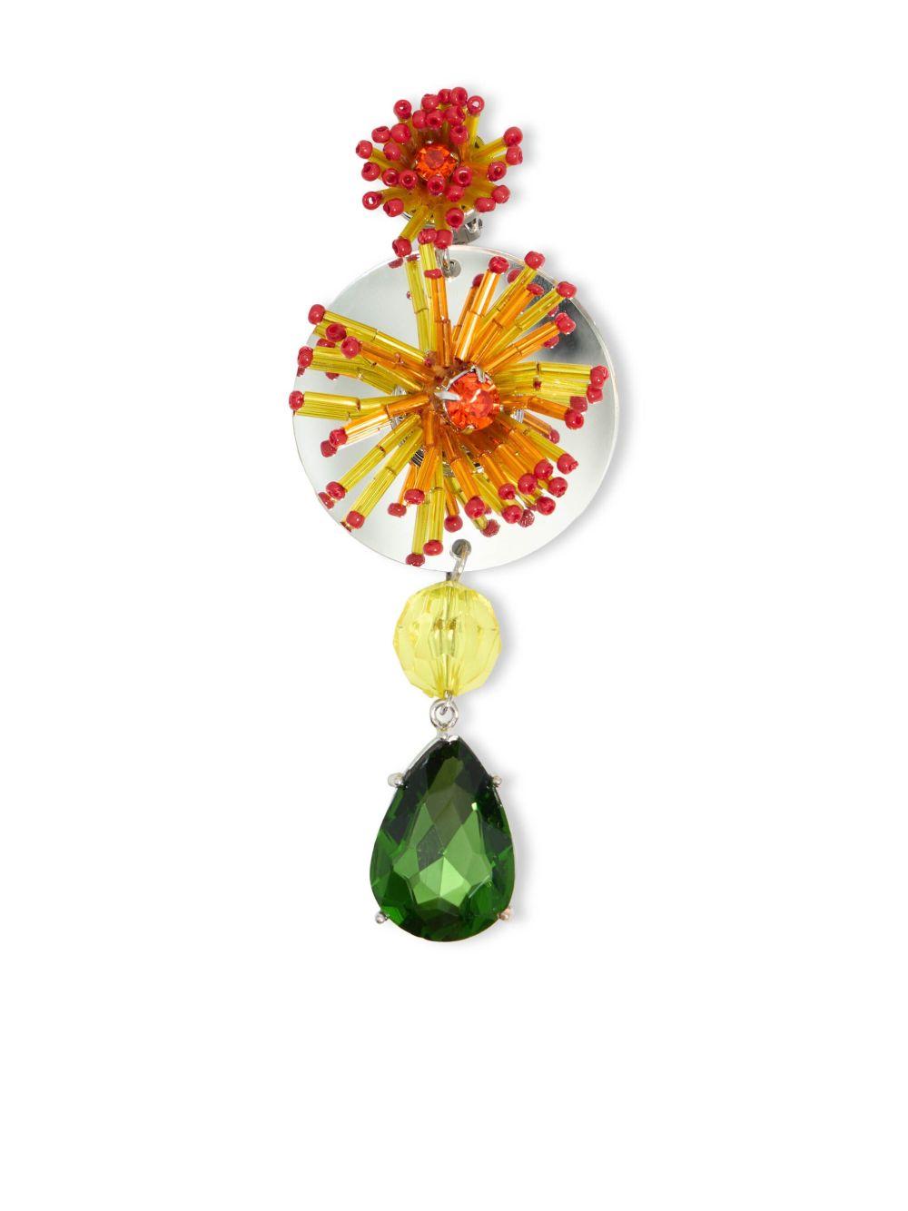 floral-appliqué earrings  Product Image