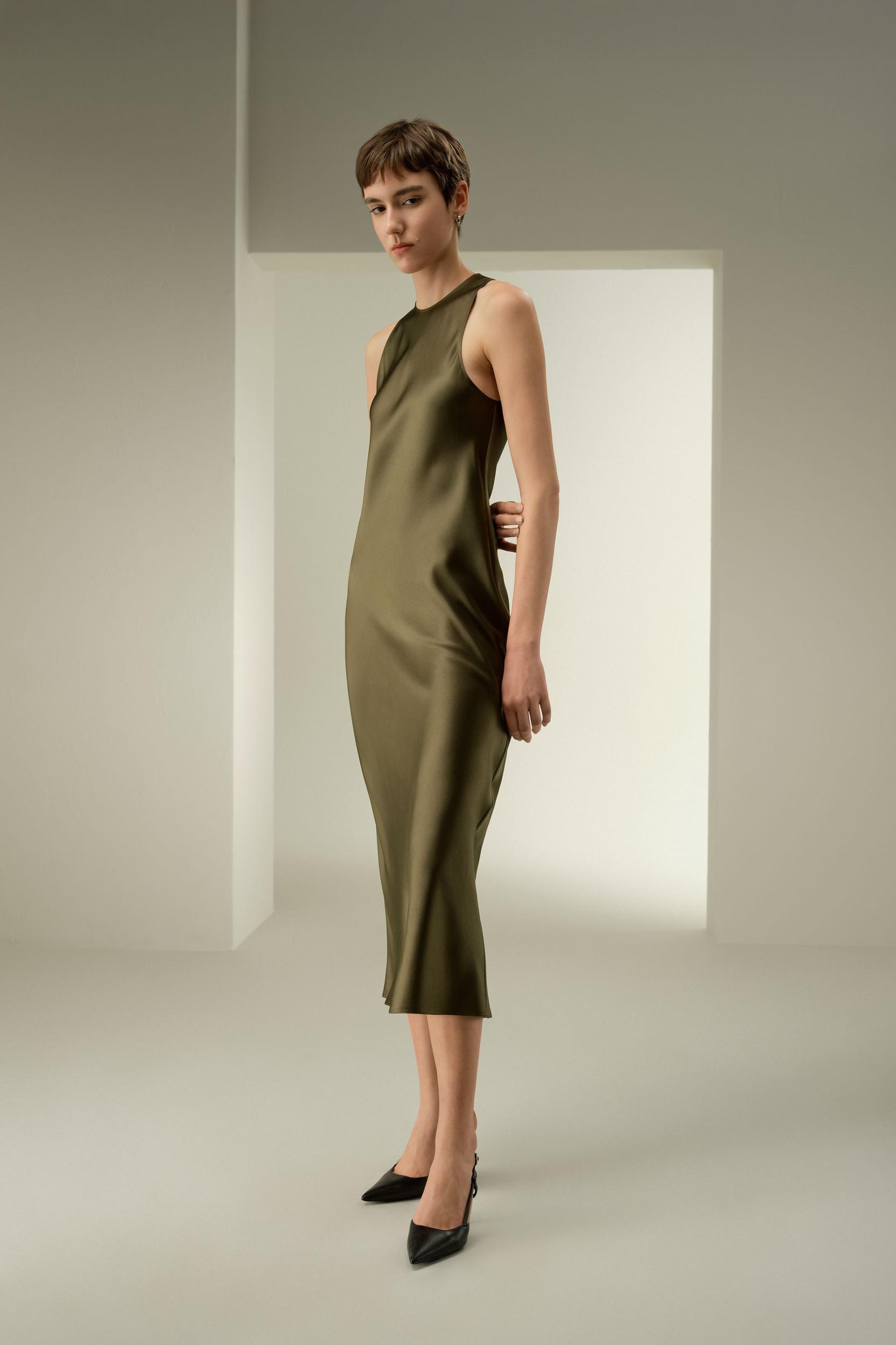 LILYSILK Silk Maxi Dress - Female - Pine 100% Premium Silk - Ultimate Luxury Smooth Texture Maxi Dress Product Image