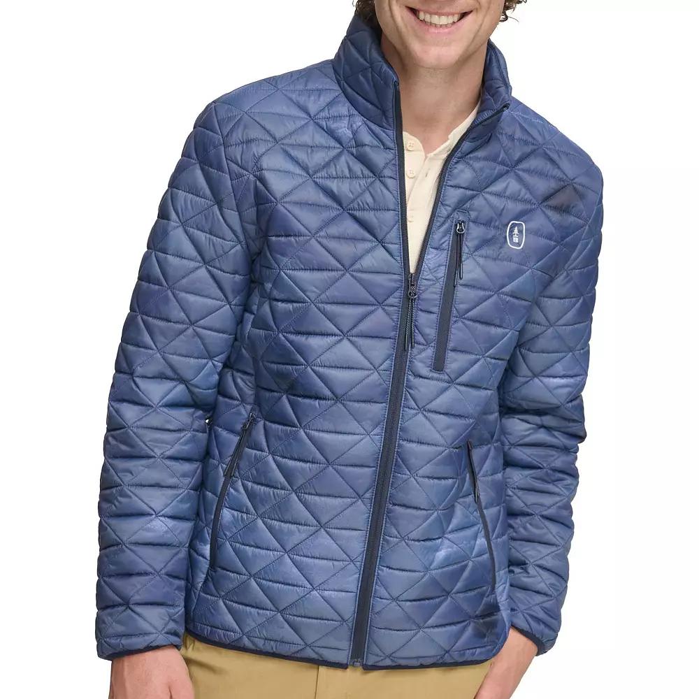Men's G.H. Bass & Co. Packable Quilted Jacket, Size: XL, Blue Print Product Image