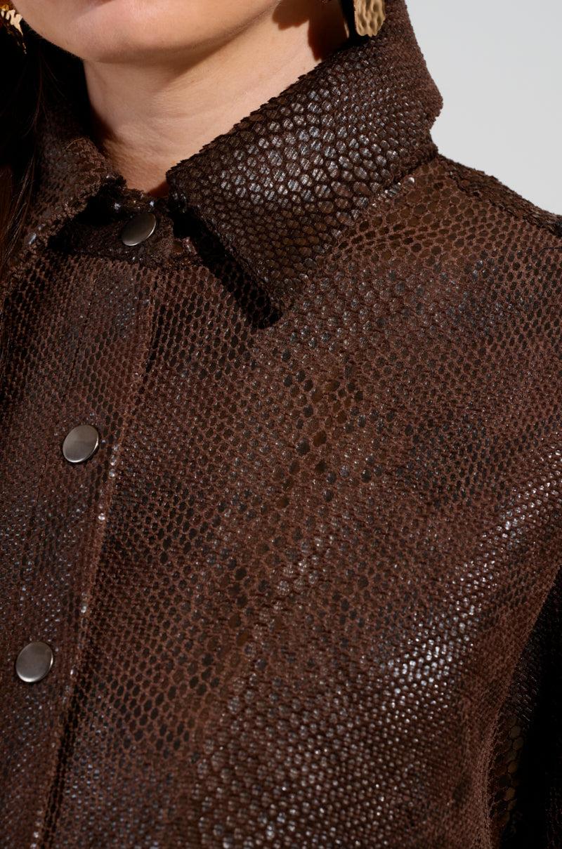 TOO DEEP CROCODILE BUTTON DOWN Product Image