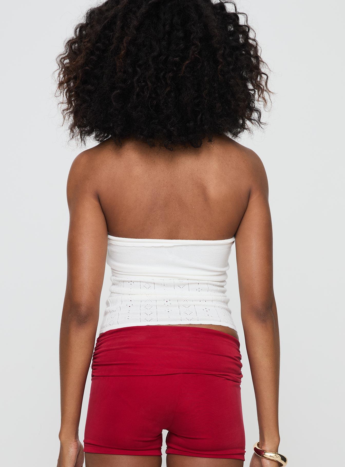 Seona Strapless Top White Product Image