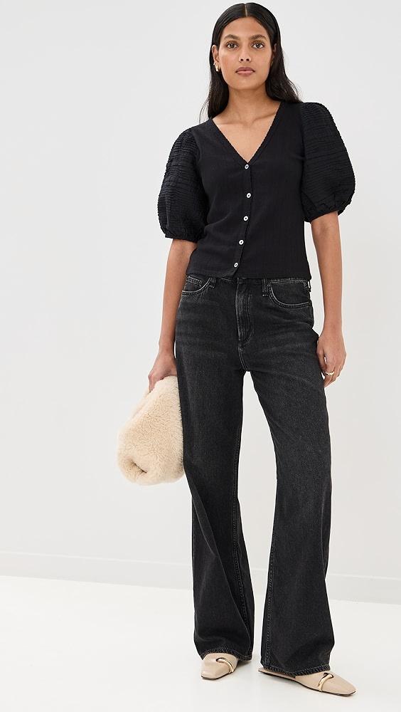 Sea Myra Cotton Combo Short Sleeve Top | Shopbop Product Image