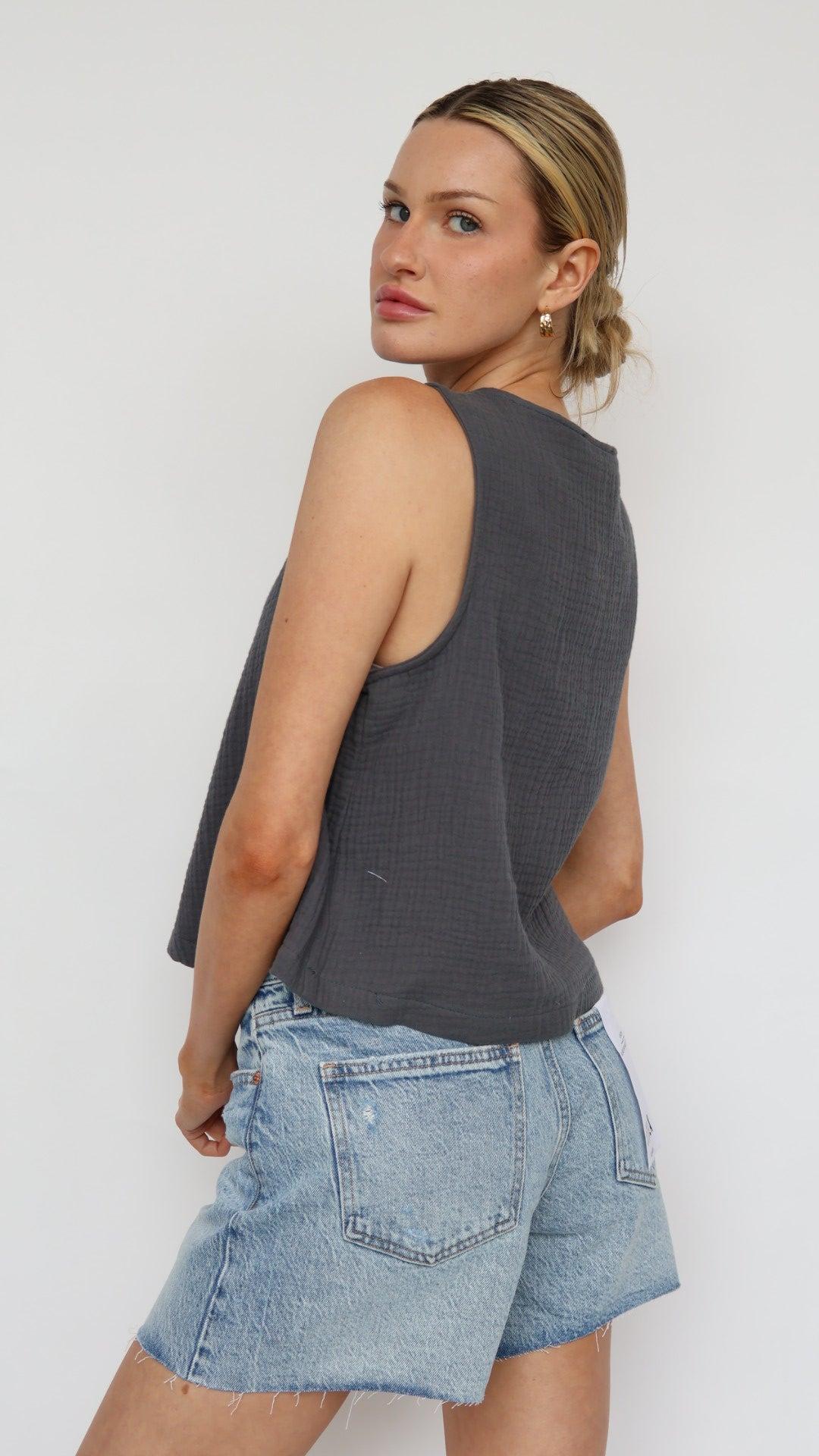 Emerson Round Neck Sleeveless Top Product Image