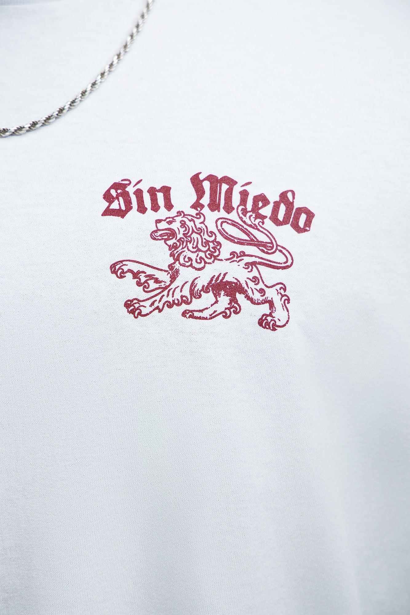 Sin Miedo Short Sleeve Tee - White Product Image