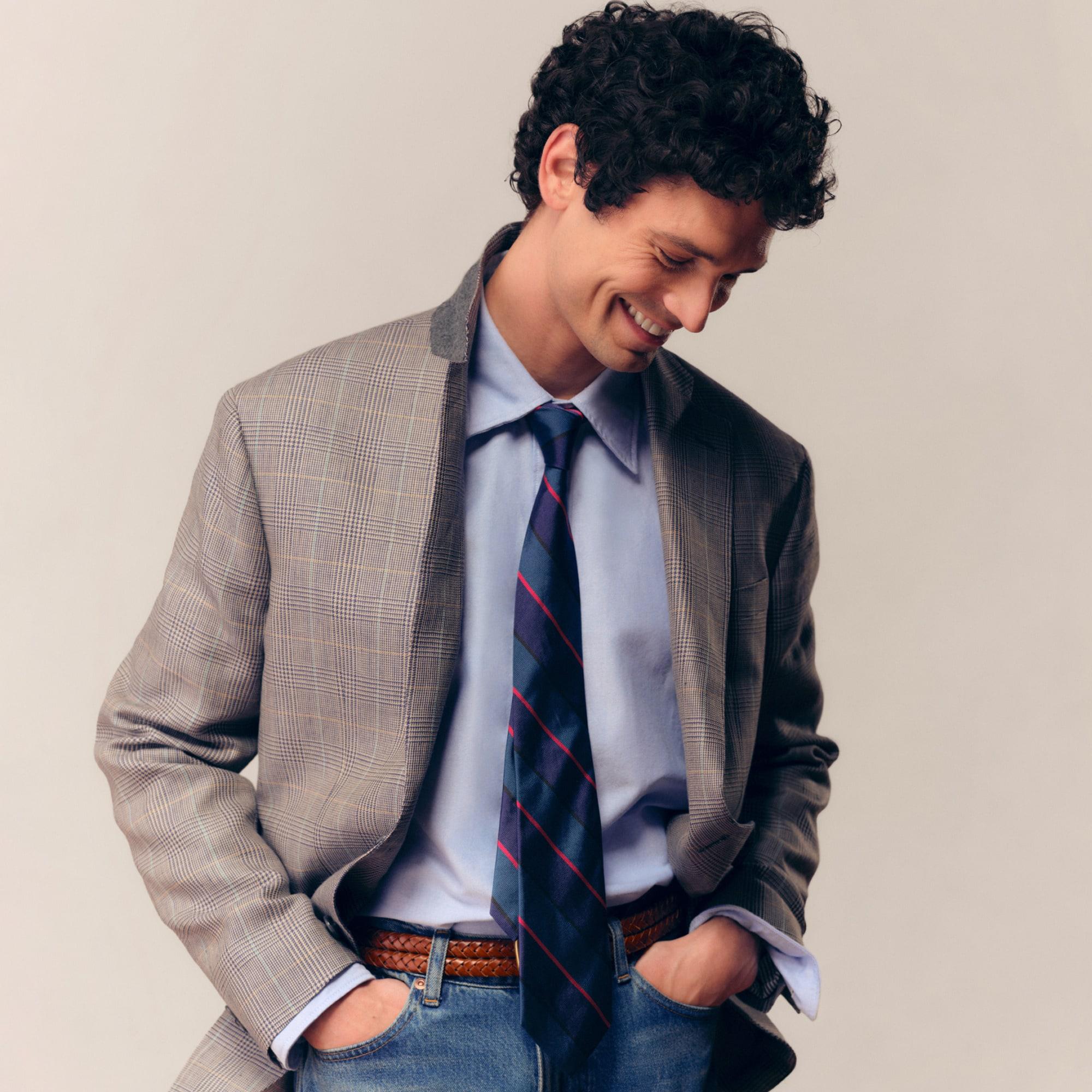 Blazer in English wool-linen blend Product Image