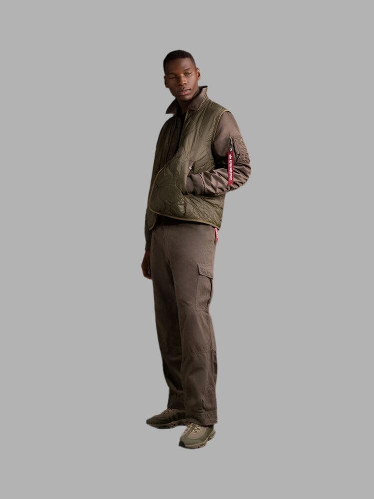MIXED MEDIA QUILTED UTILITY JACKET (COYOTE BROWN) Male Product Image