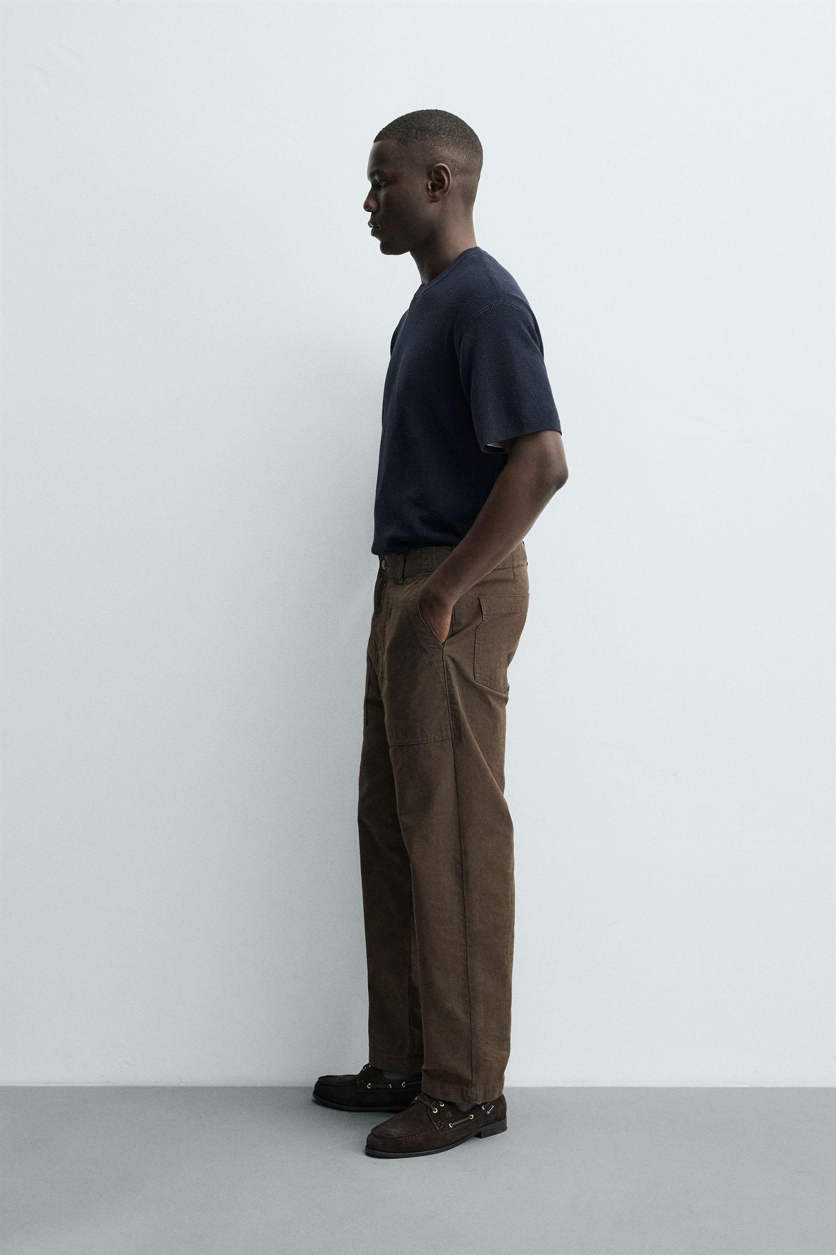 RELAXED STRAIGHT FIT PANTS Product Image